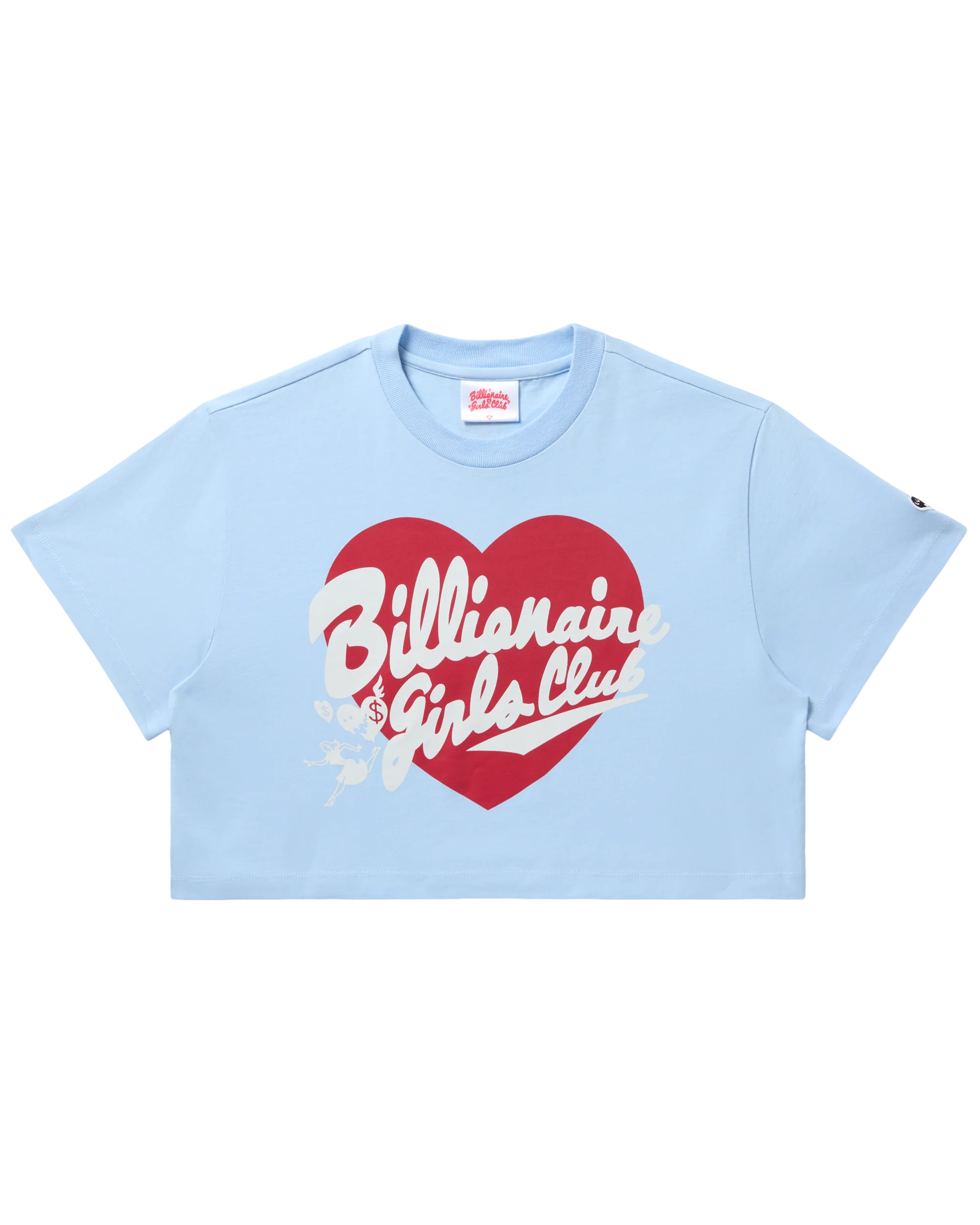 Womens Script Heart Cropped Tee - Macdery