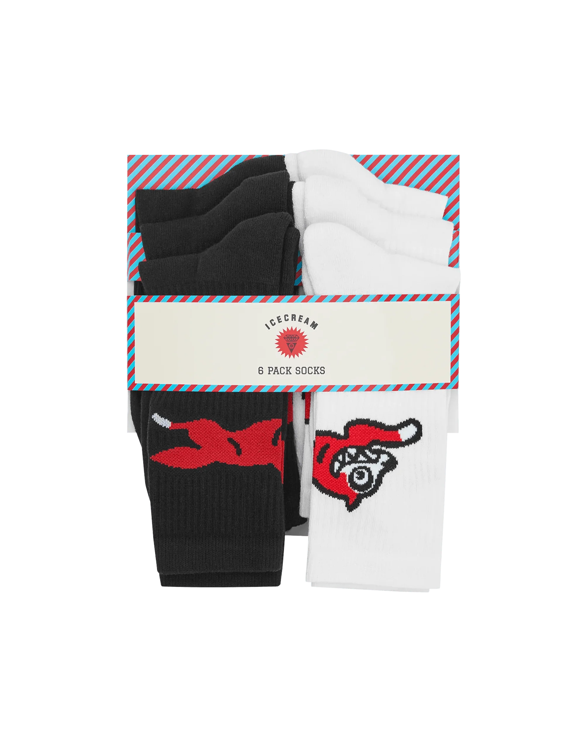 6 Pack Running Dog Socks - Macdery