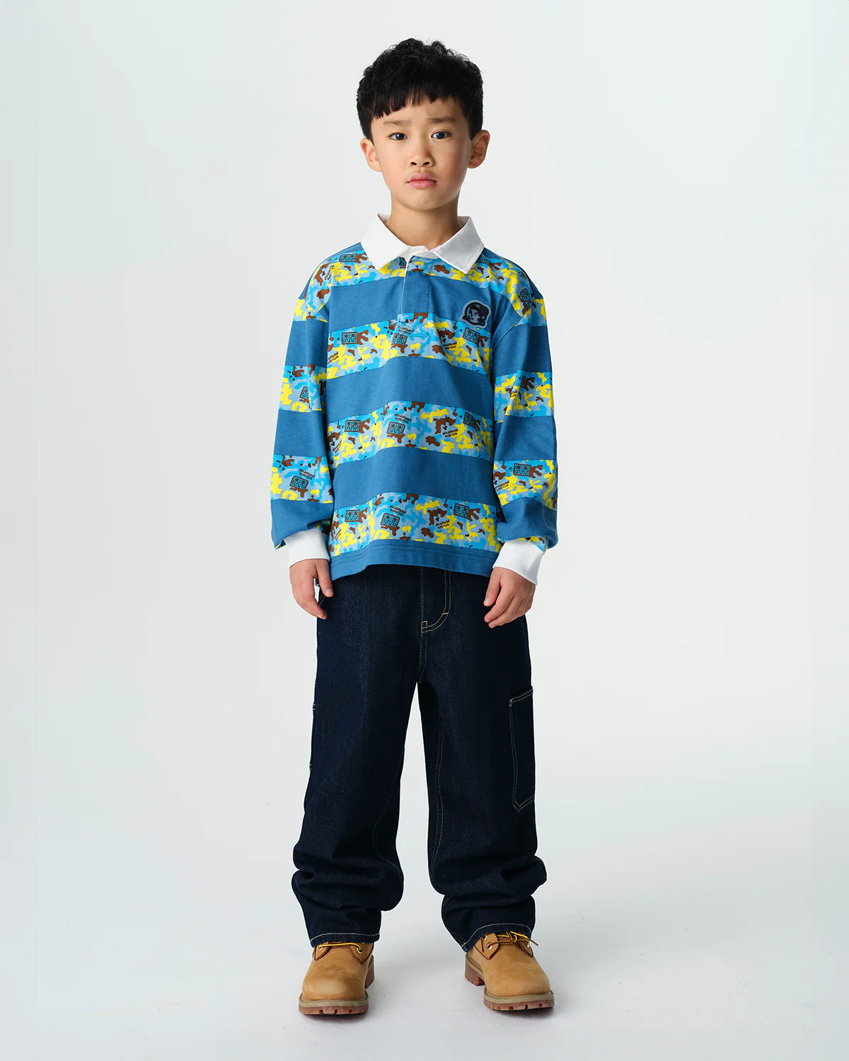 Kids Robot Camo Rugby Top - Macdery