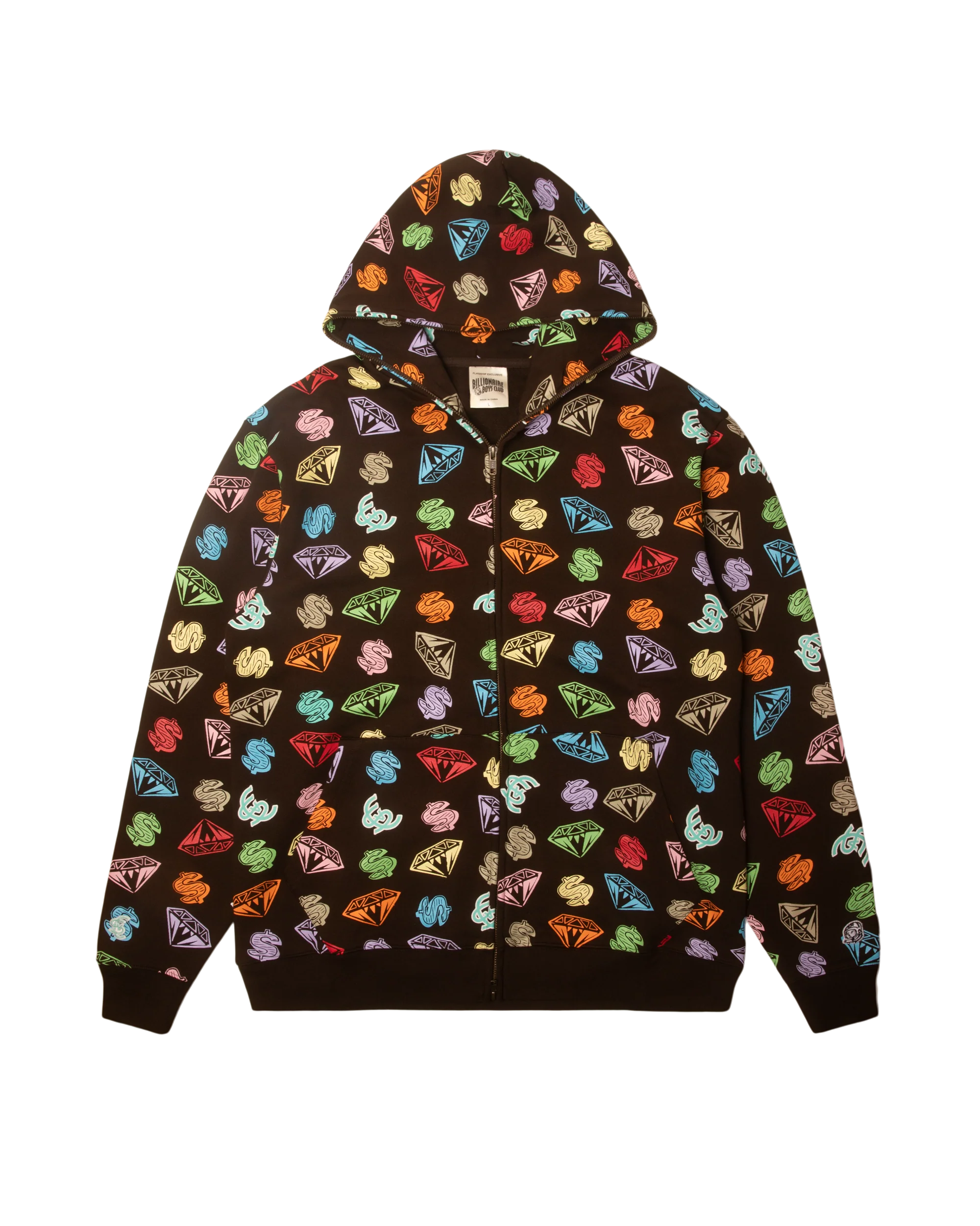 Diamonds & Dollars Full Zip Hoodie - Macdery
