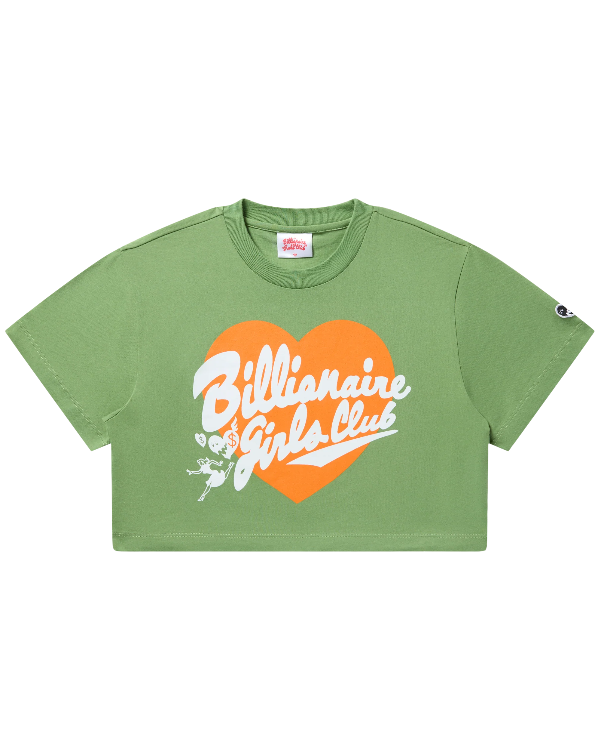 Womens Script Heart Cropped Tee - Macdery