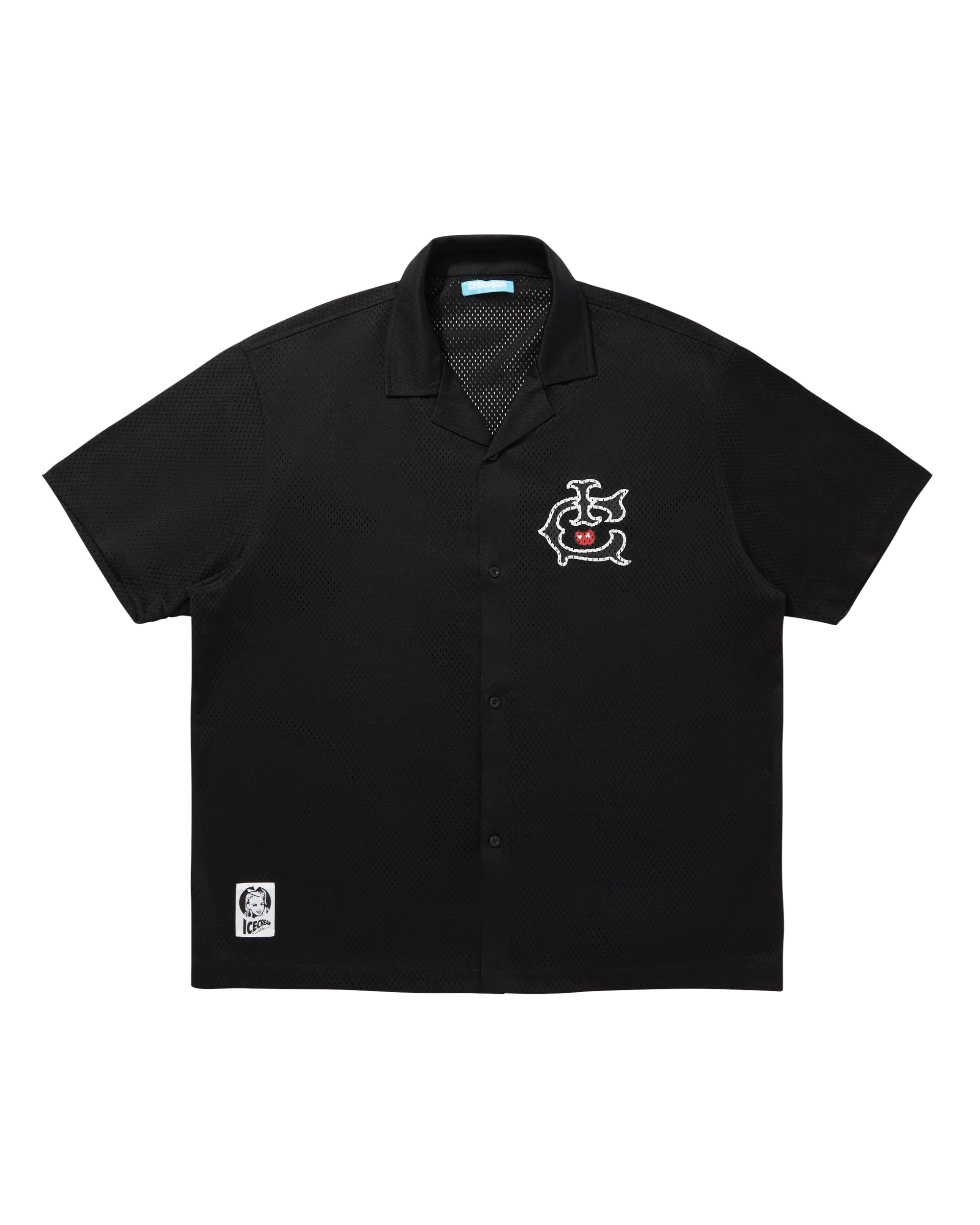 Open Collar Mesh SS Shirt - Macdery