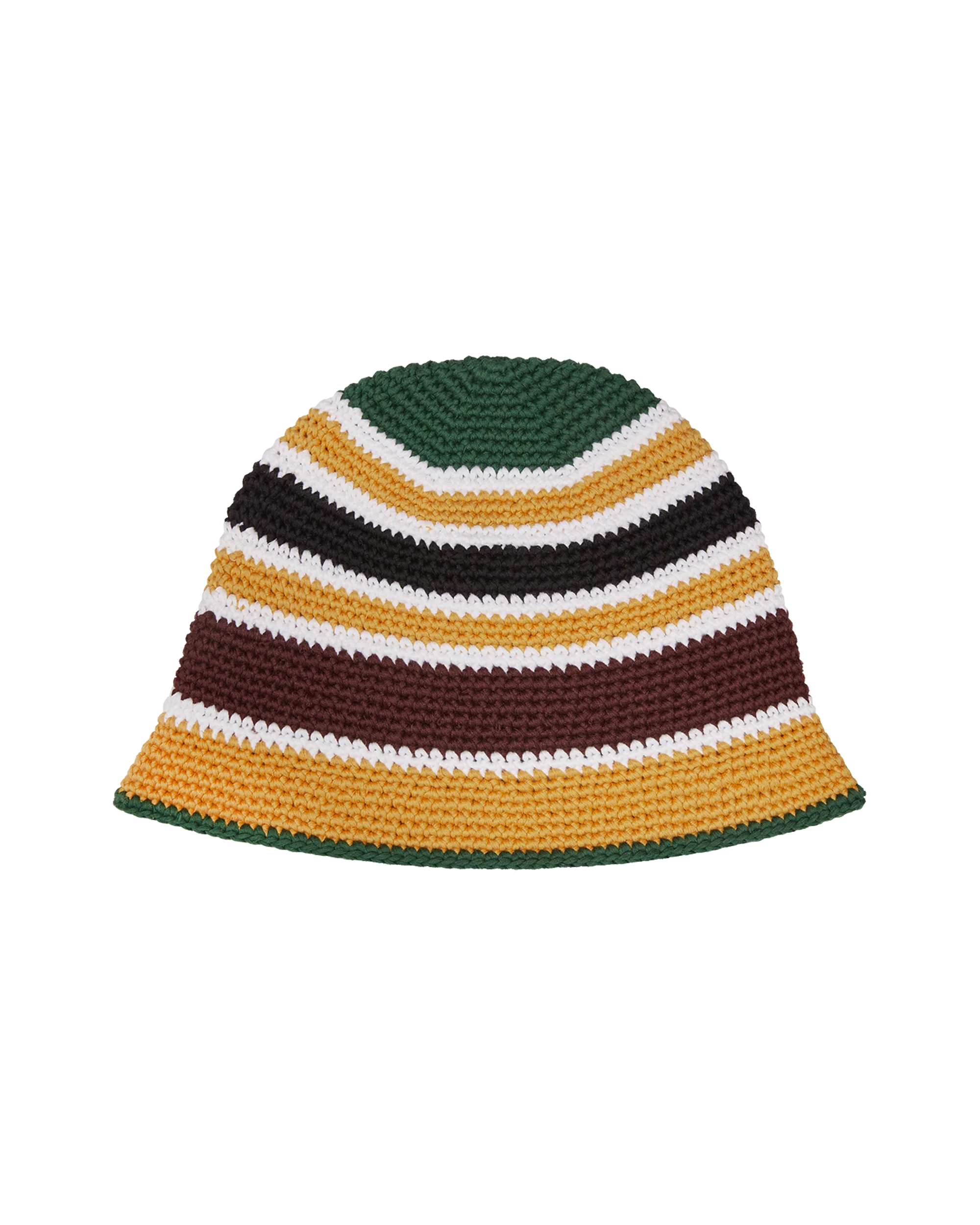 Crochet Stripe Bucket Hat - Macdery