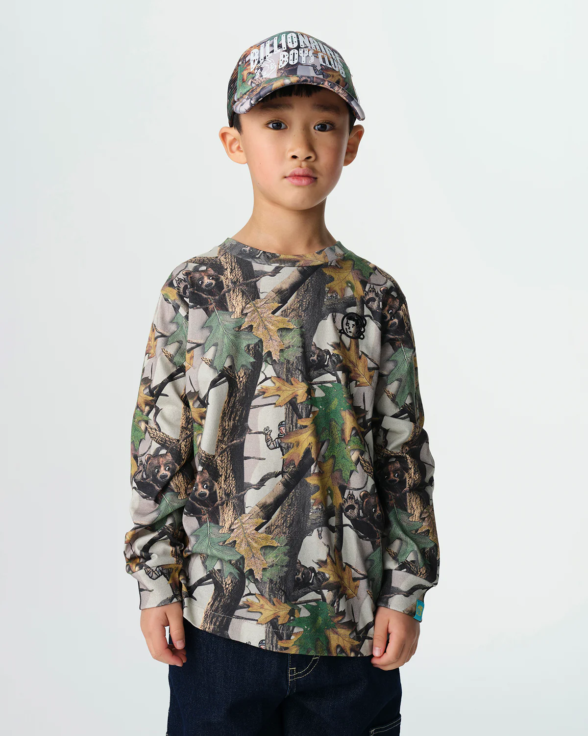 Kids Tree Camo Arch Logo Trucker Cap - Macdery
