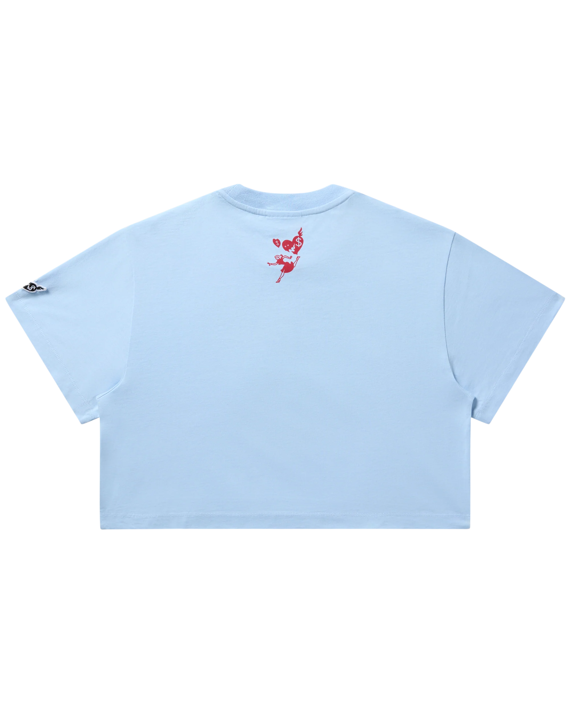 Womens Script Heart Cropped Tee - Macdery