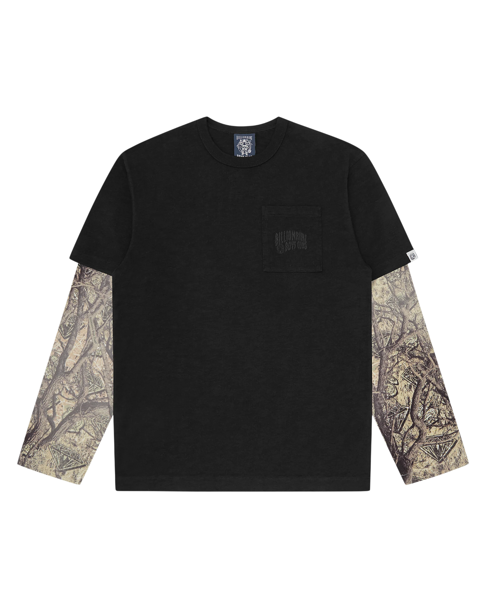 Diamonds & Dollars Tree Camo Mock LS T-Shirt - Macdery