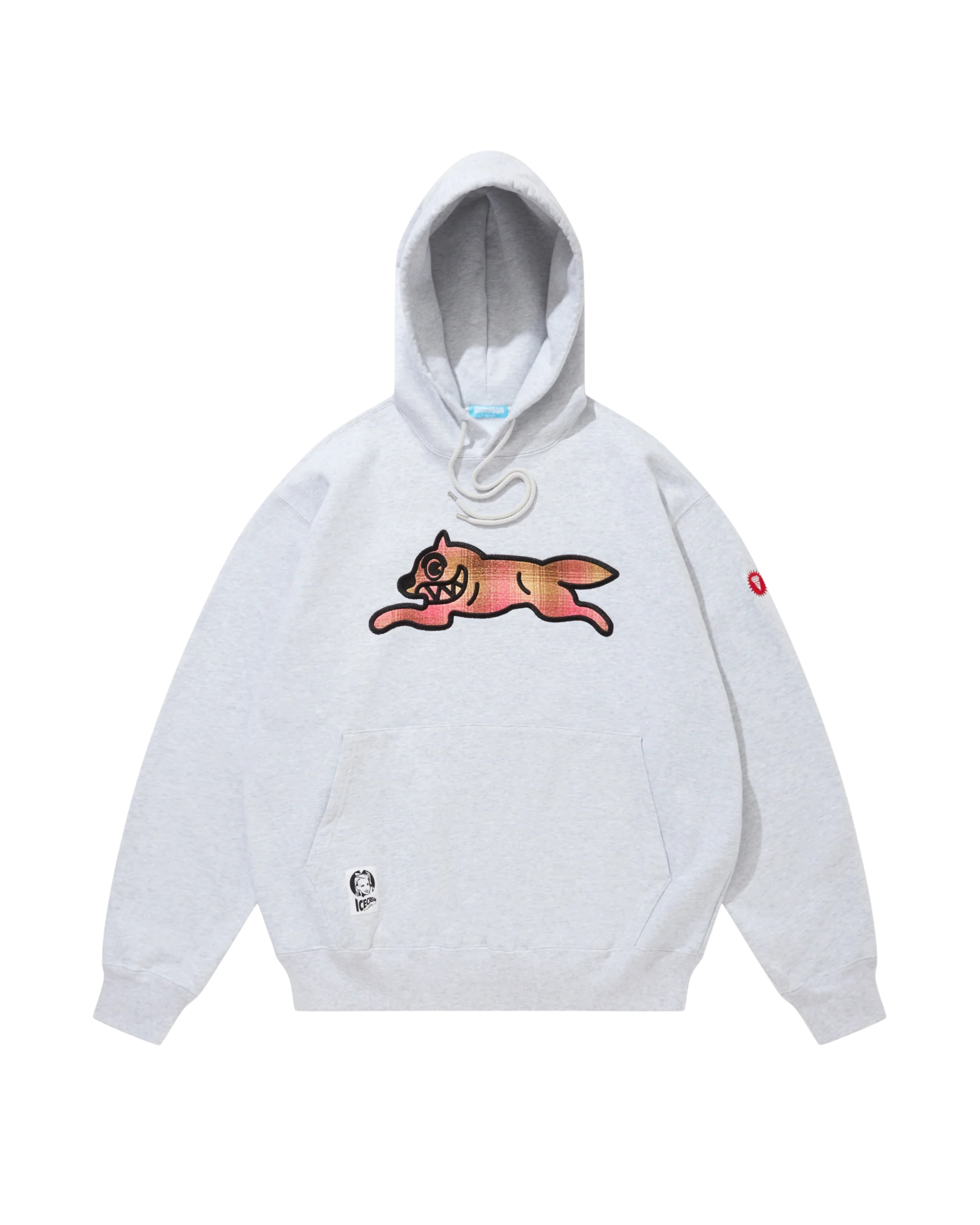 Applique Logo Hoodie Running Dog - Macdery