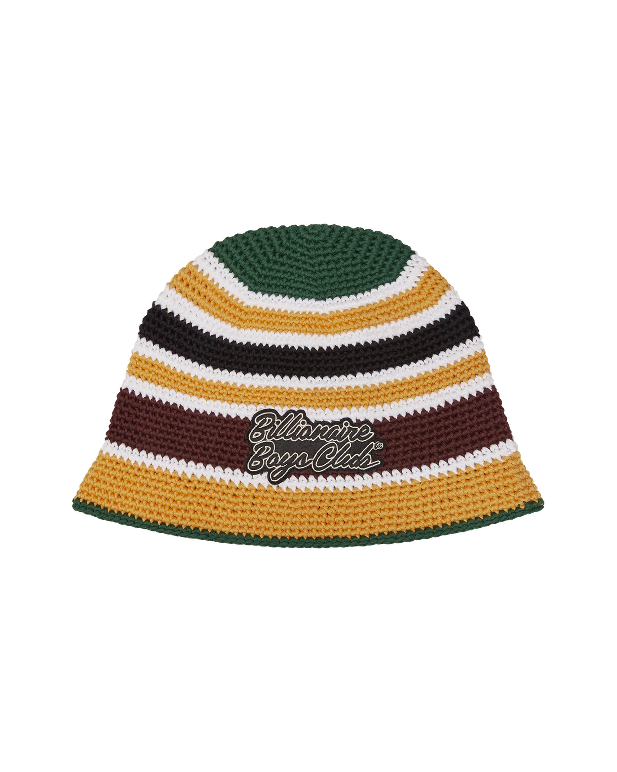 Crochet Stripe Bucket Hat - Macdery