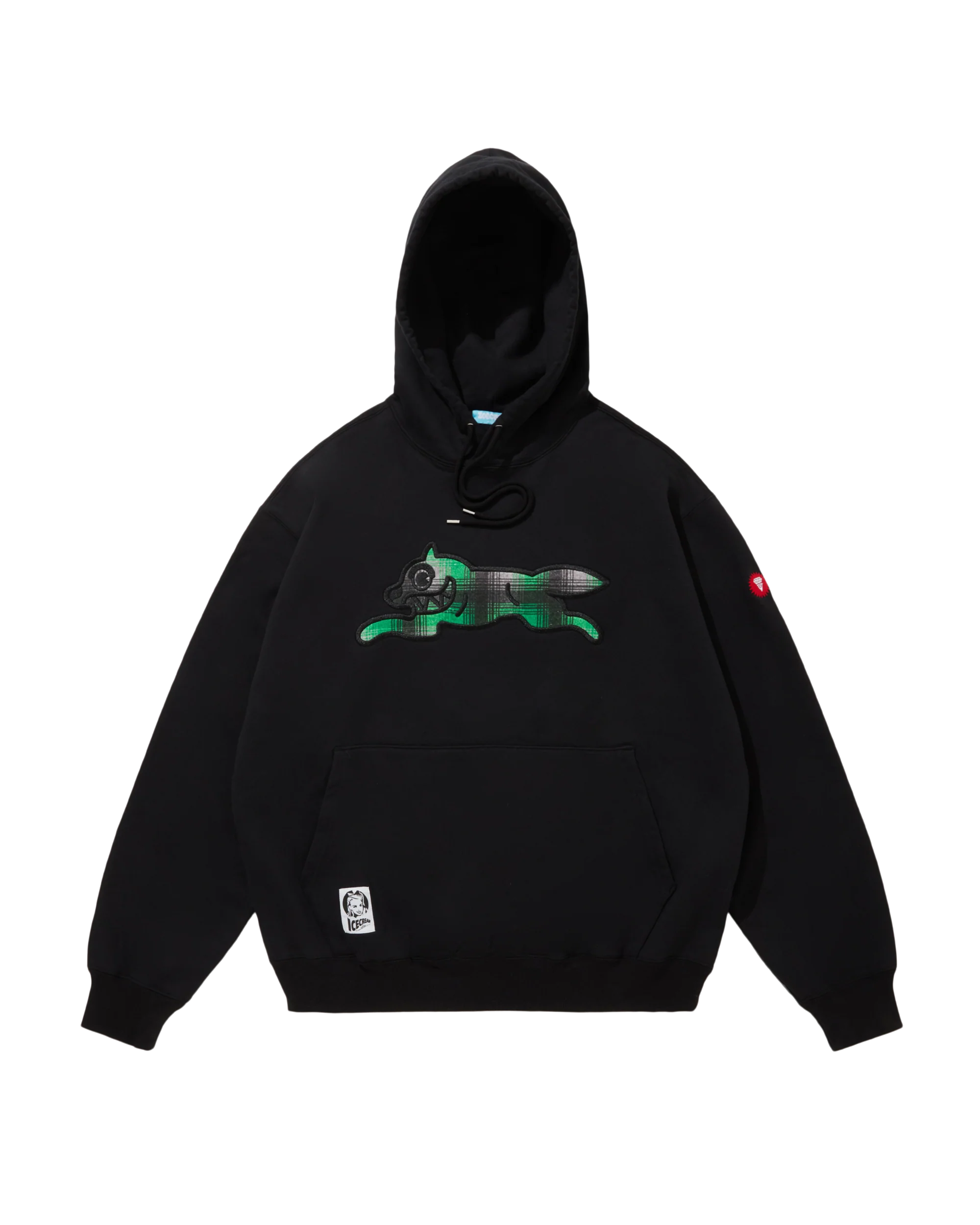 Applique Logo Hoodie Running Dog - Macdery