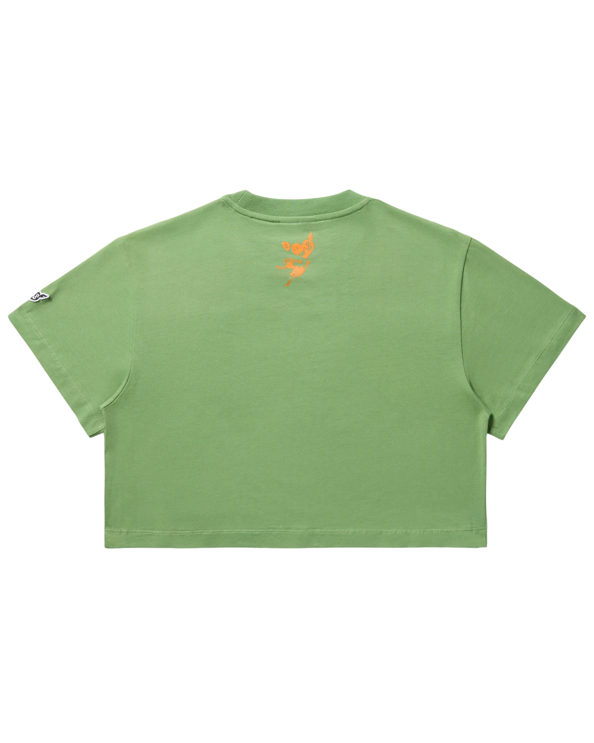 Womens Script Heart Cropped Tee - Macdery