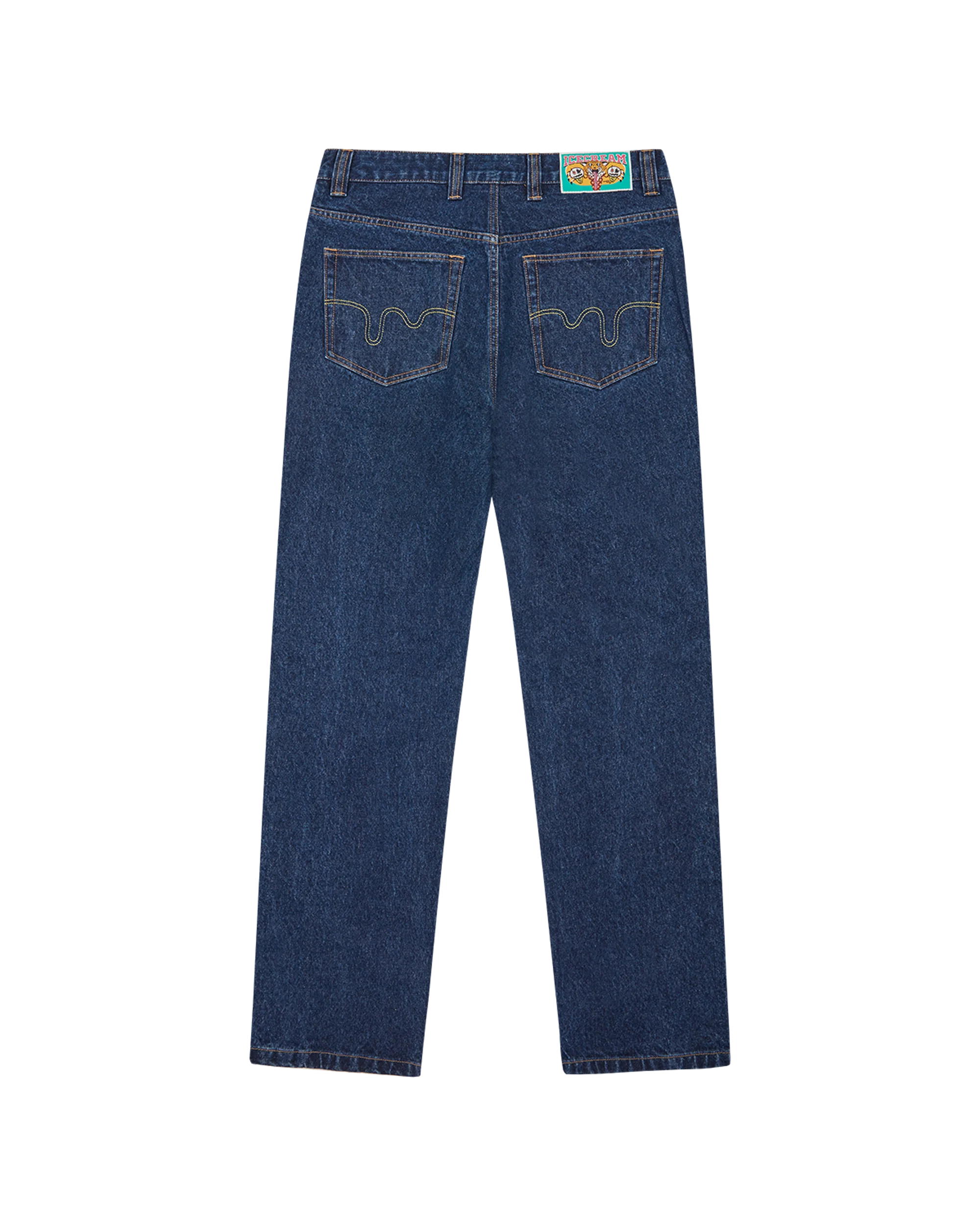 Running Dog Double Scoop Denim Pants - Macdery