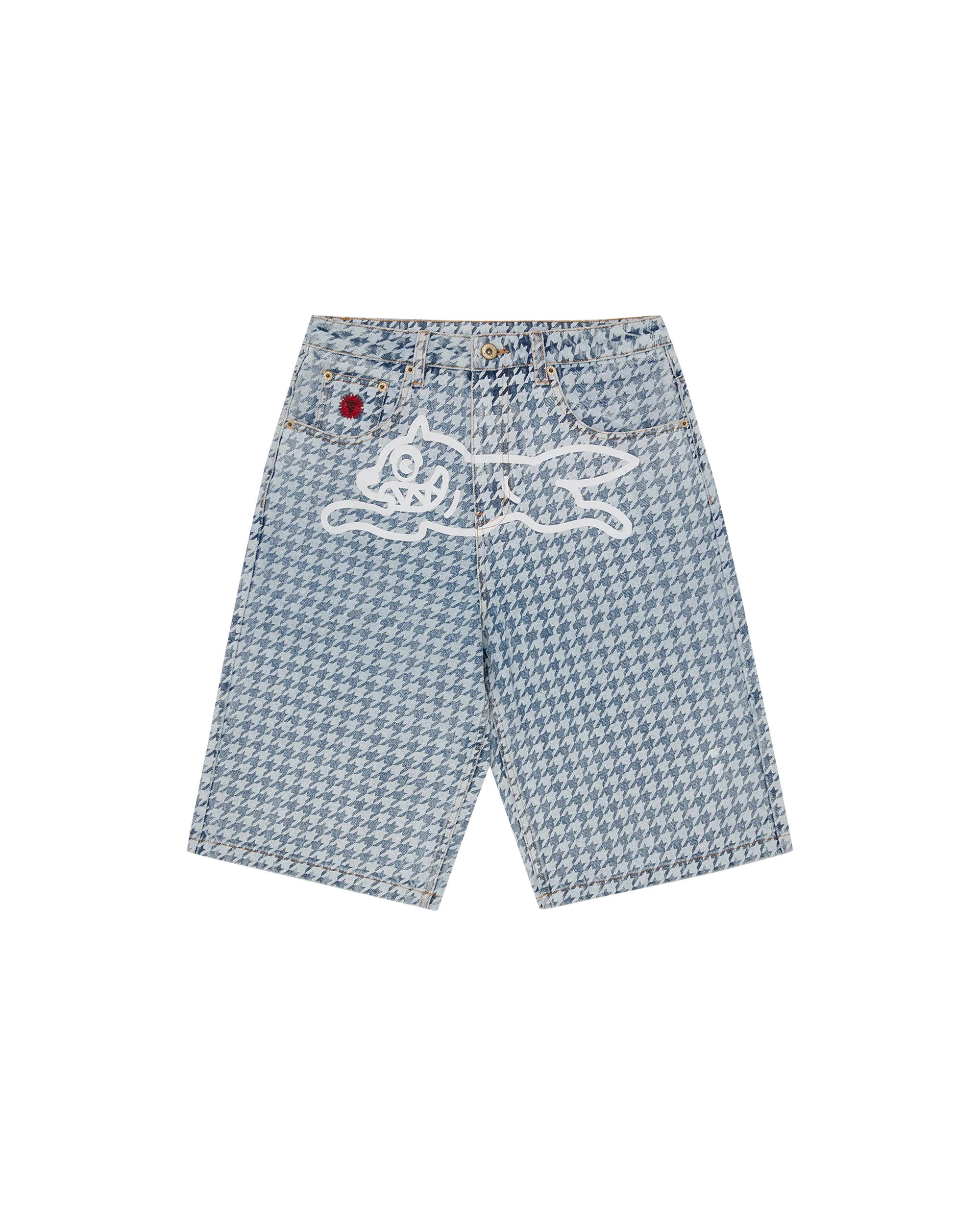 Womens Houndstooth Running Dog Shorts - Macdery