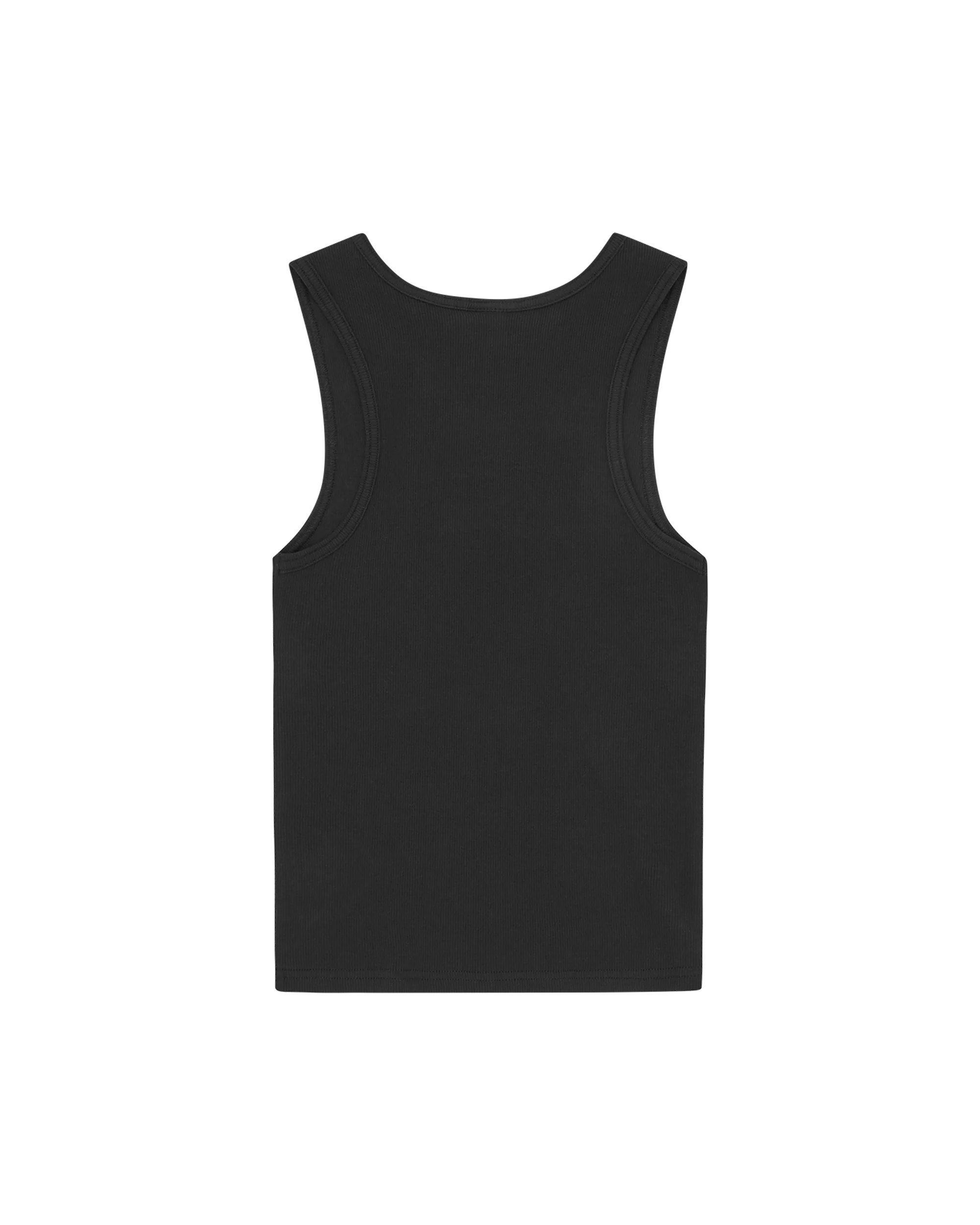 Womens Beaded Running Dog Ribbed Vest Top - Macdery