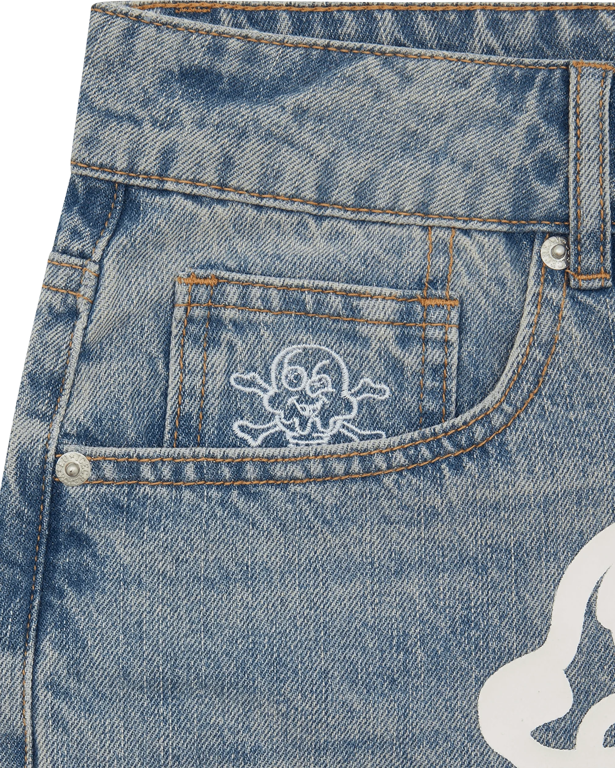 Running Dog Denim Shorts - Macdery