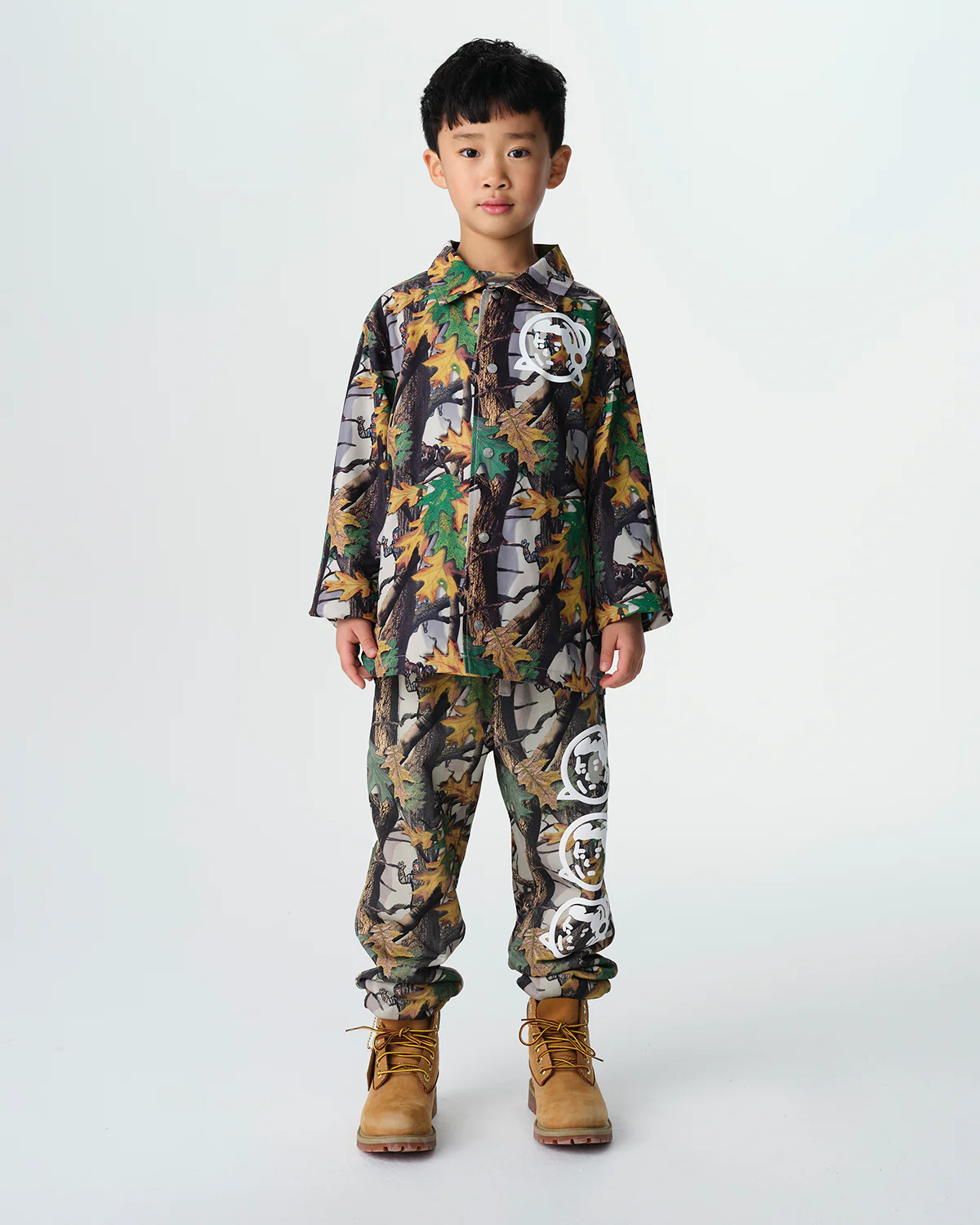 Kids Tree Camo Arch Logo Astro Coach Jacket - Macdery
