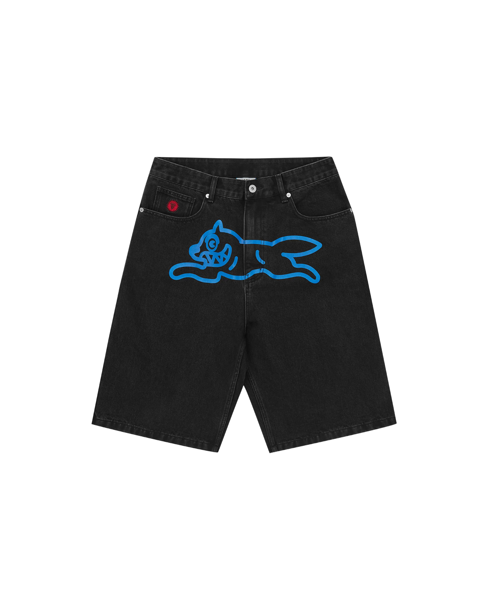 Running Dog Denim Shorts - Macdery