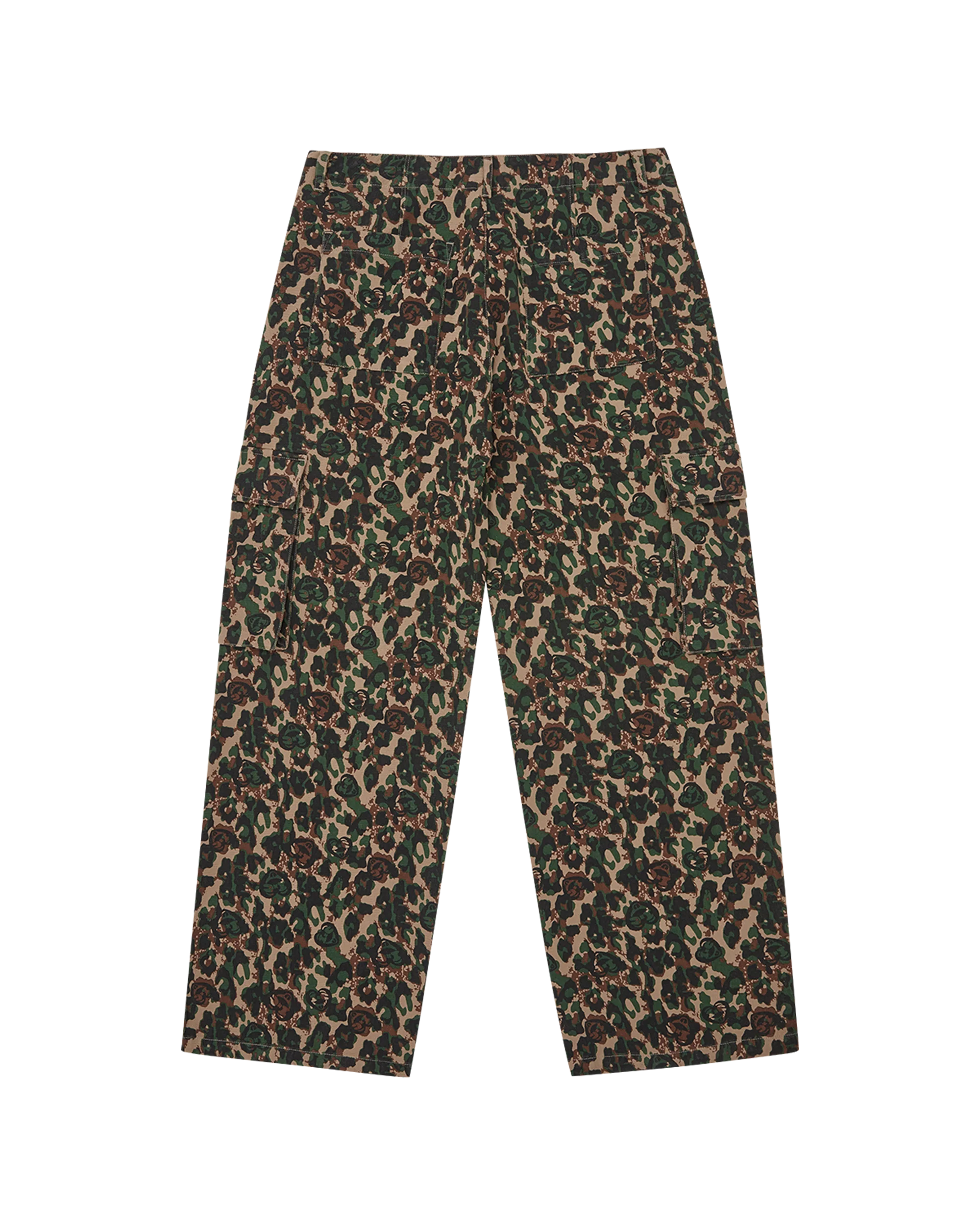Womens Running Dog Woodland Camo Cargo Pants - Macdery