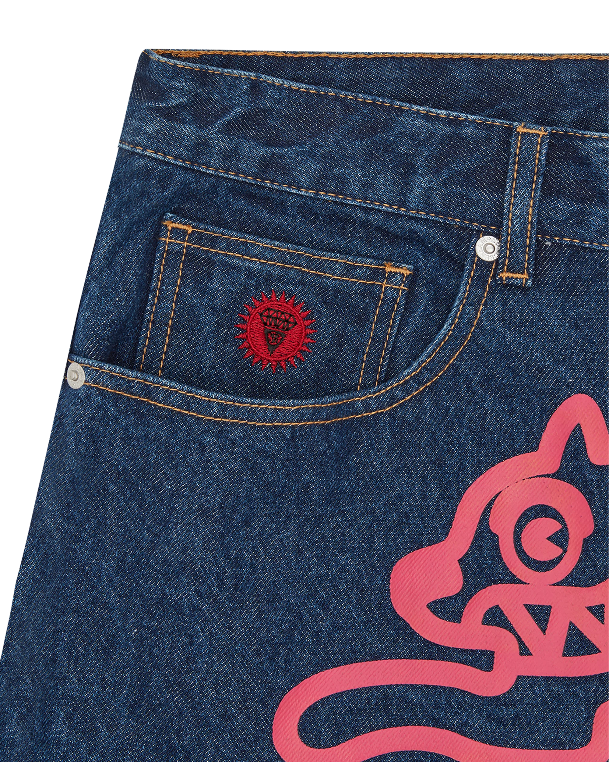 Running Dog Denim Shorts - Macdery