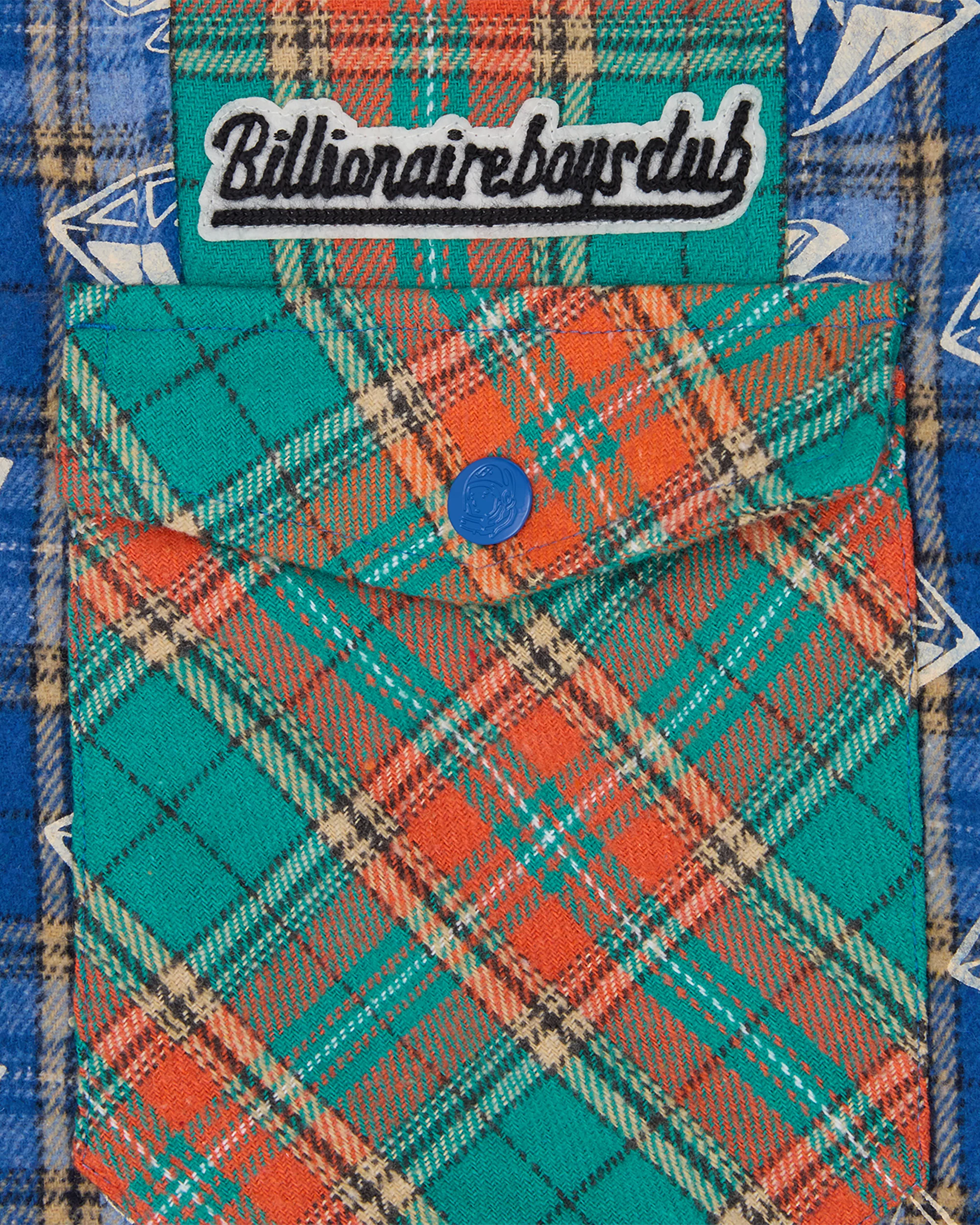 Diamonds & Dollars Check Padded Overshirt - Macdery