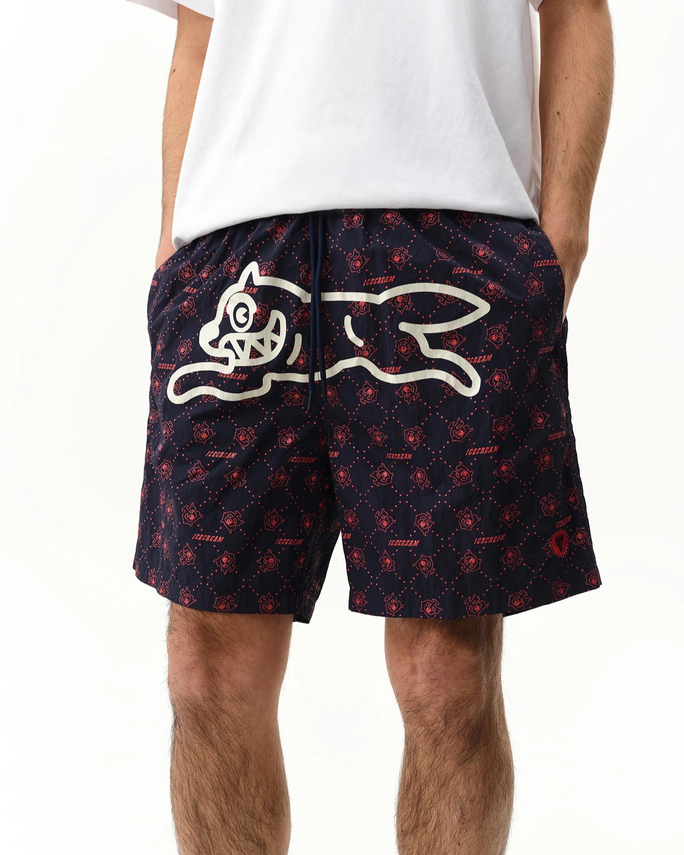 Monogram Running Dog Swim Shorts - Macdery
