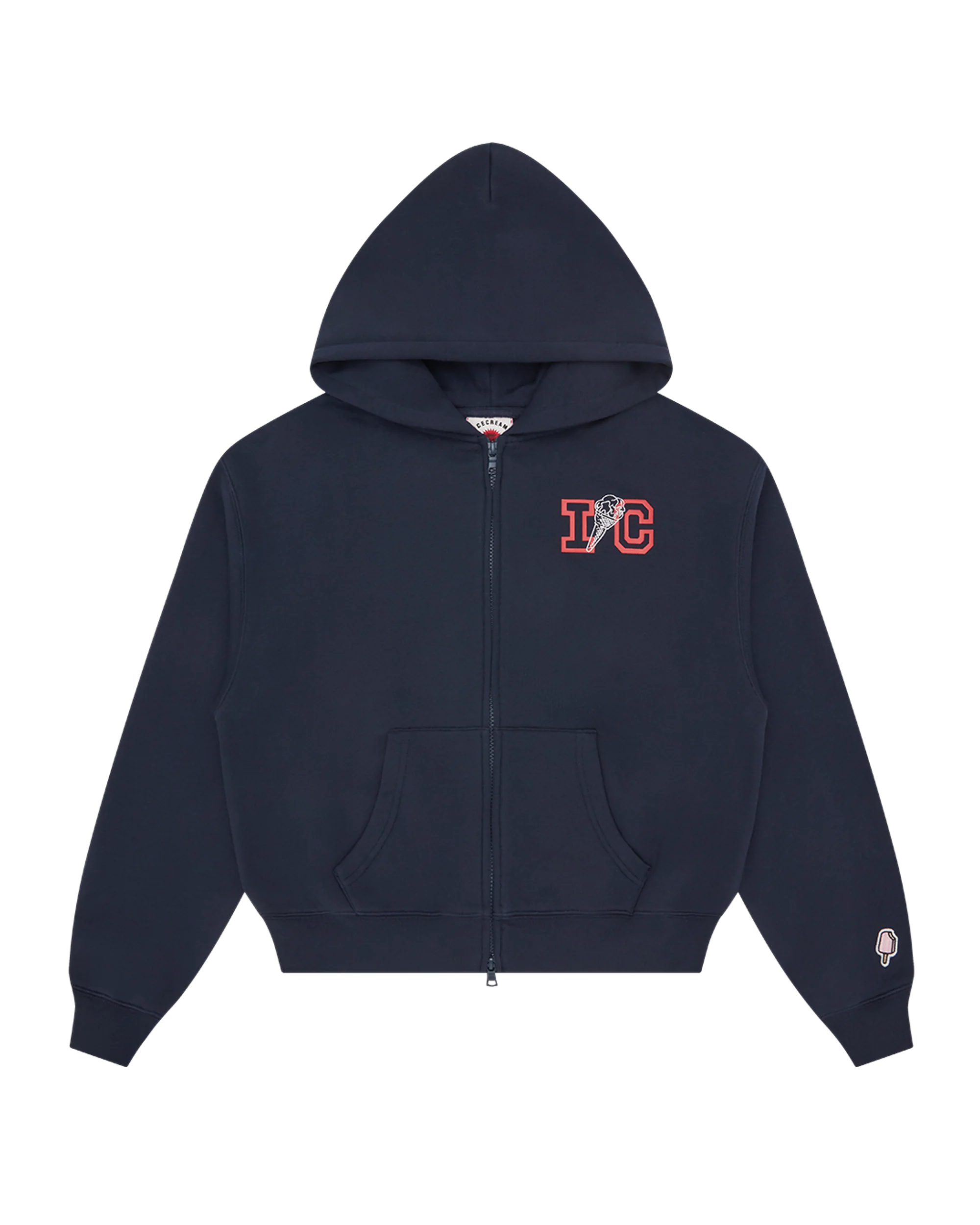 Womens Cone Cropped Zip Through Hood - Macdery