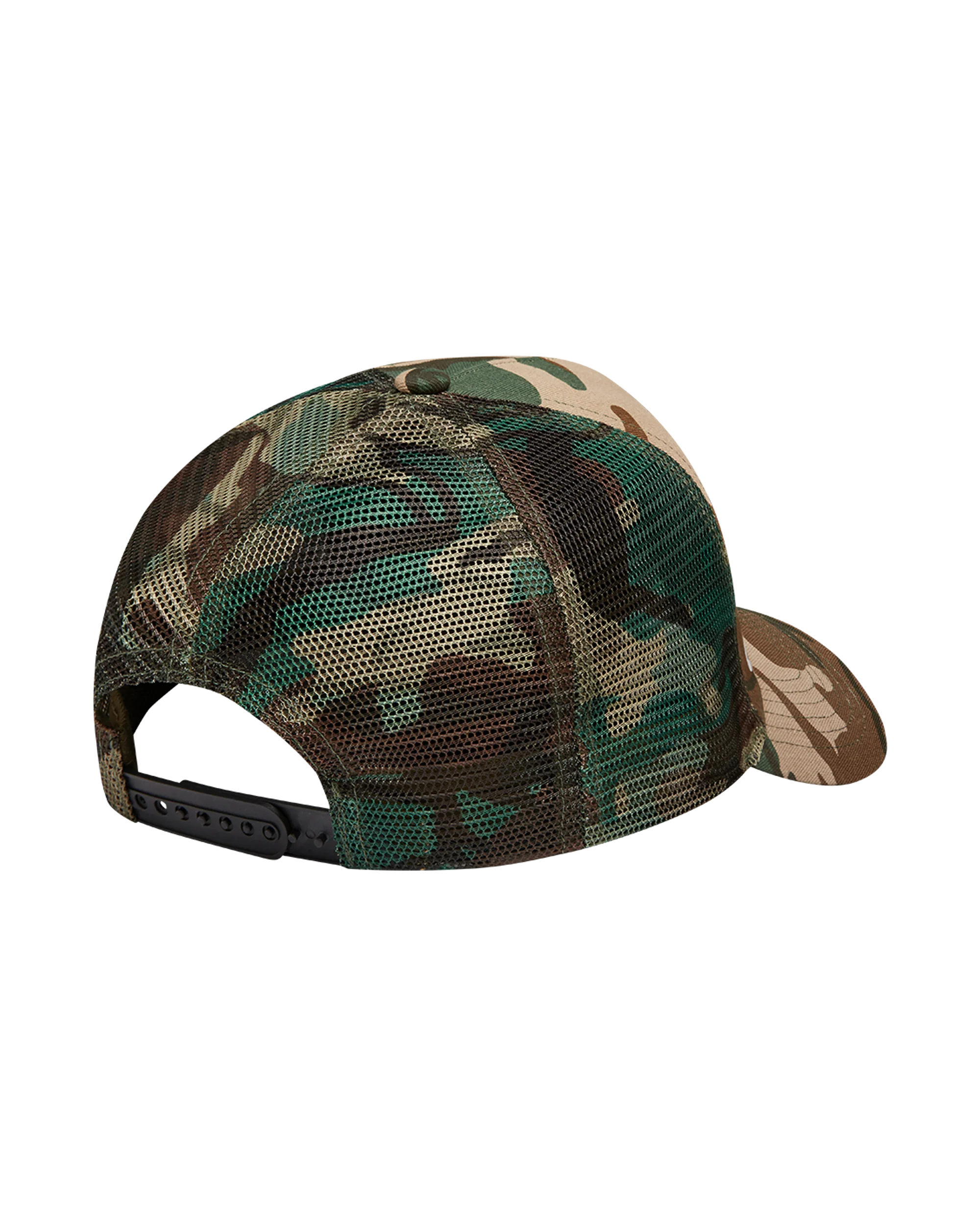 Running Dog Woodland Camo Trucker Cap - Macdery