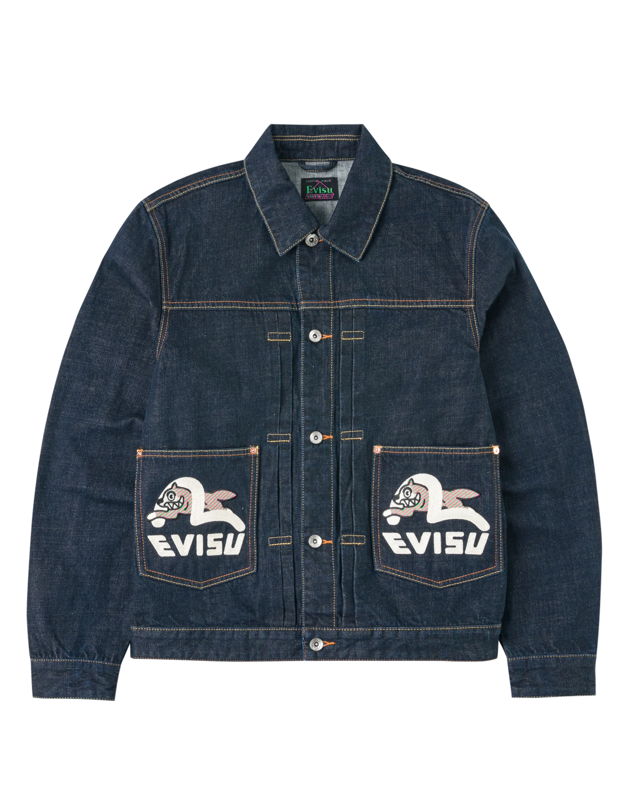 Seagull Print & Emb. Denim Jacket - Macdery