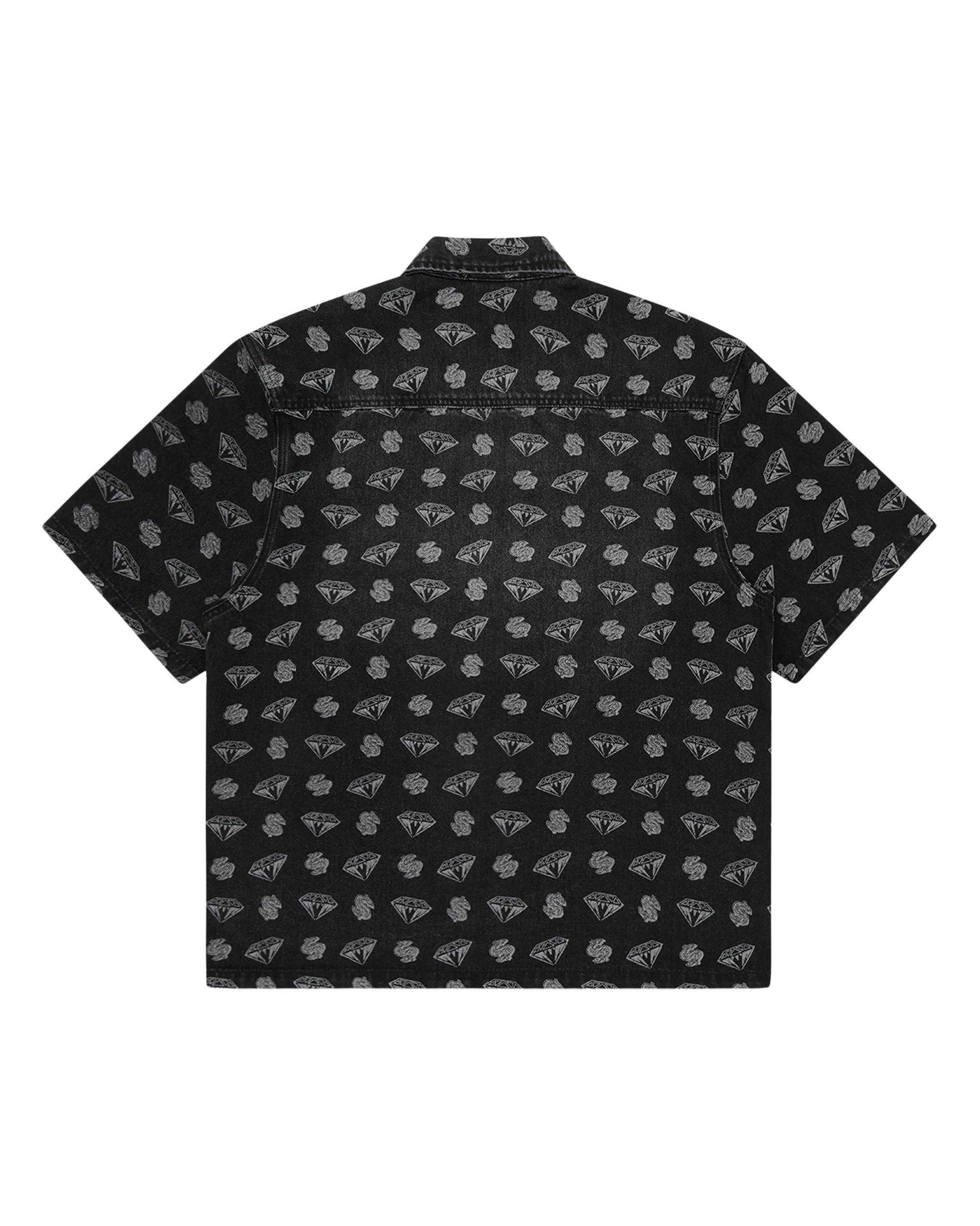 Diamonds & Dollars Oversized Denim Shirt - Macdery