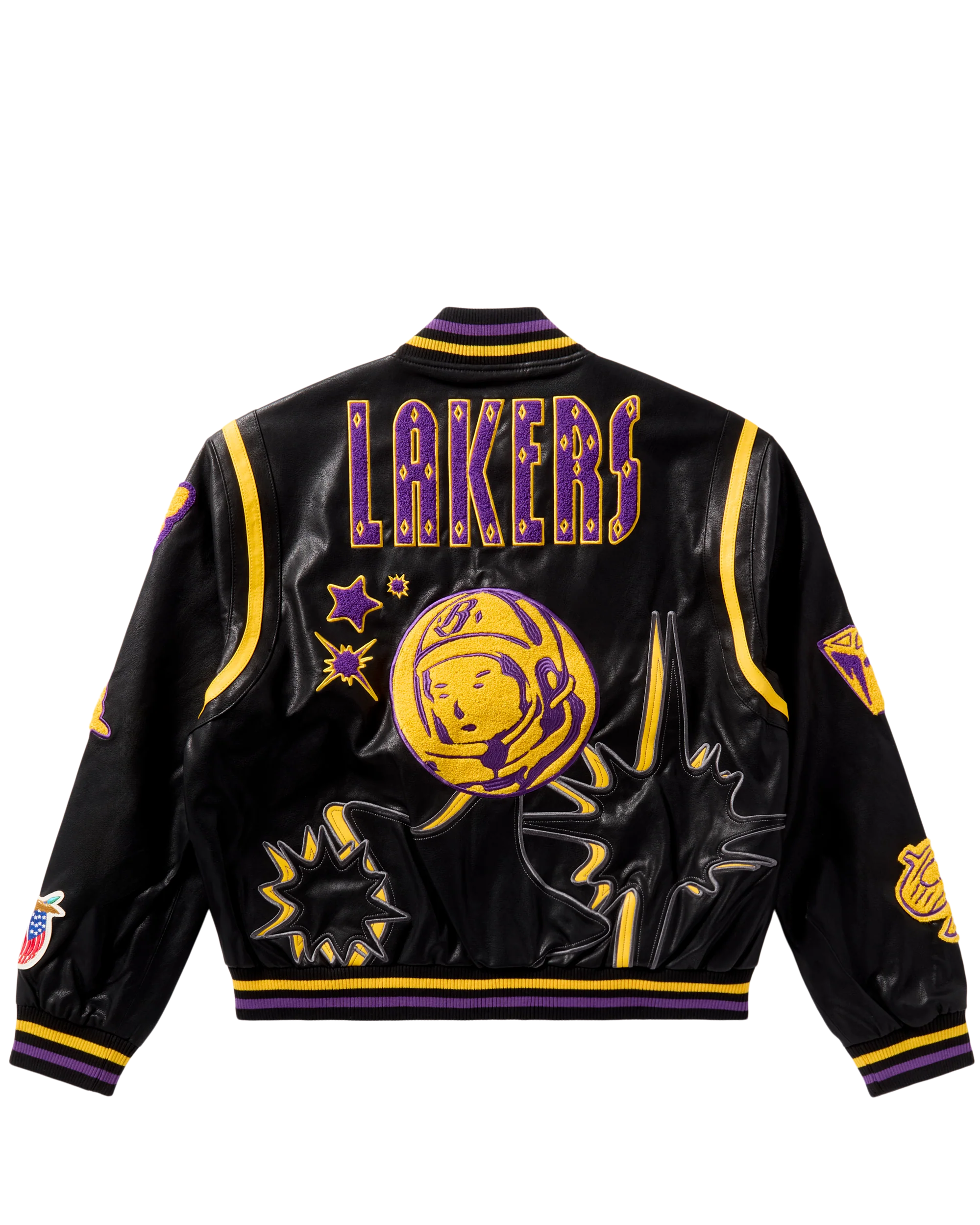 BBC X Jeff Hamilton Lakers Varsity Jacket - Macdery
