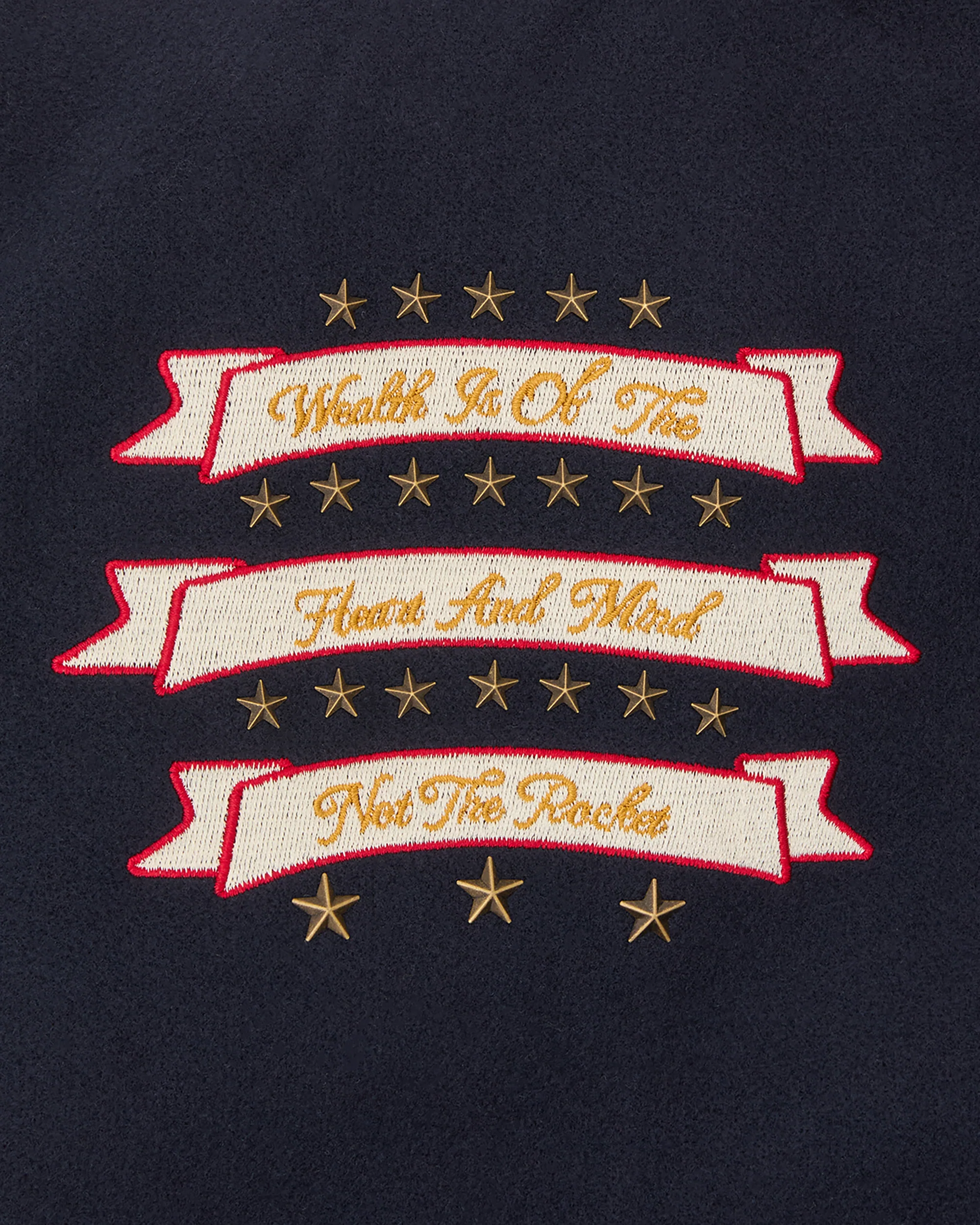 Fanfare Script Wool Varsity Jacket - Macdery