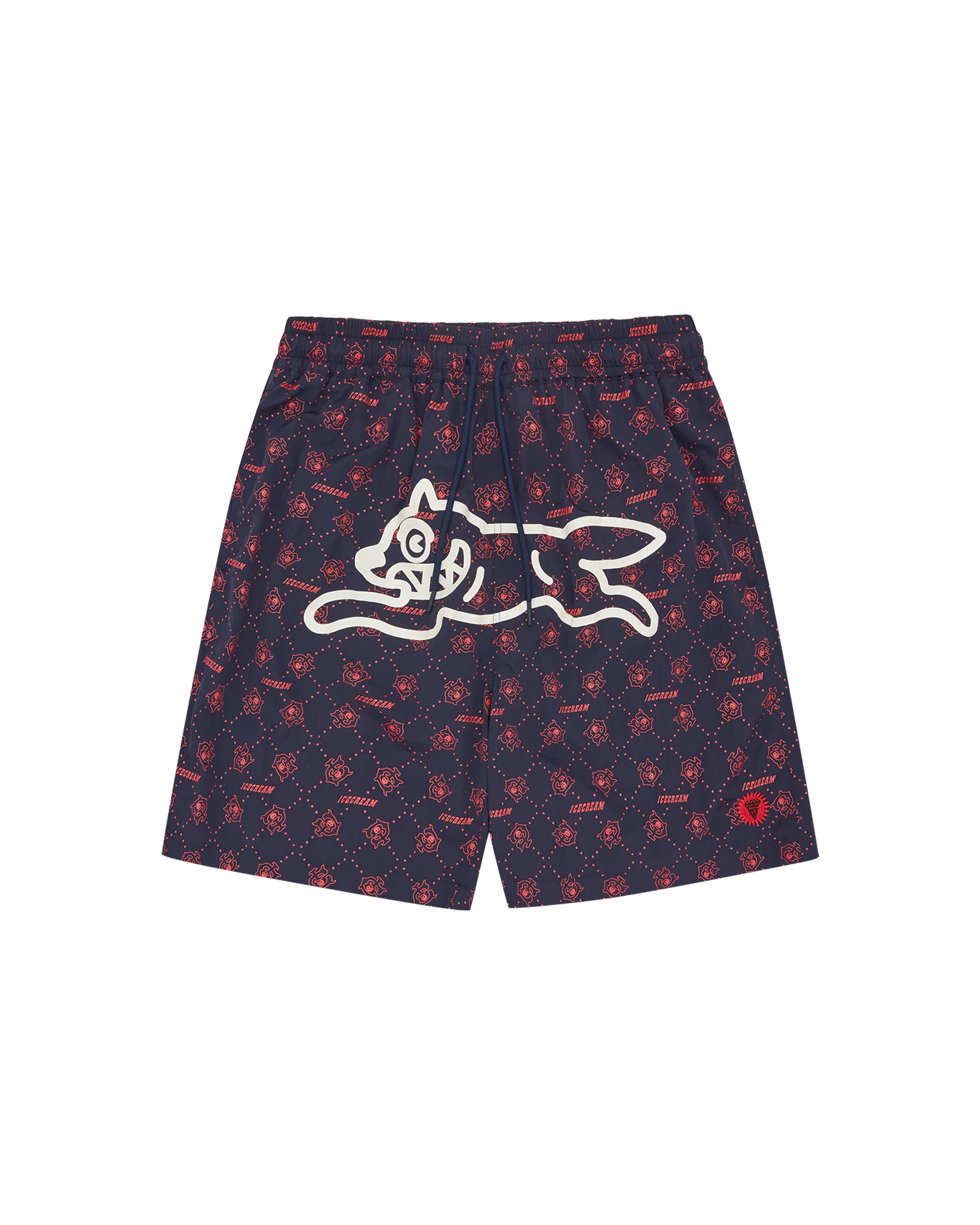 Monogram Running Dog Swim Shorts - Macdery