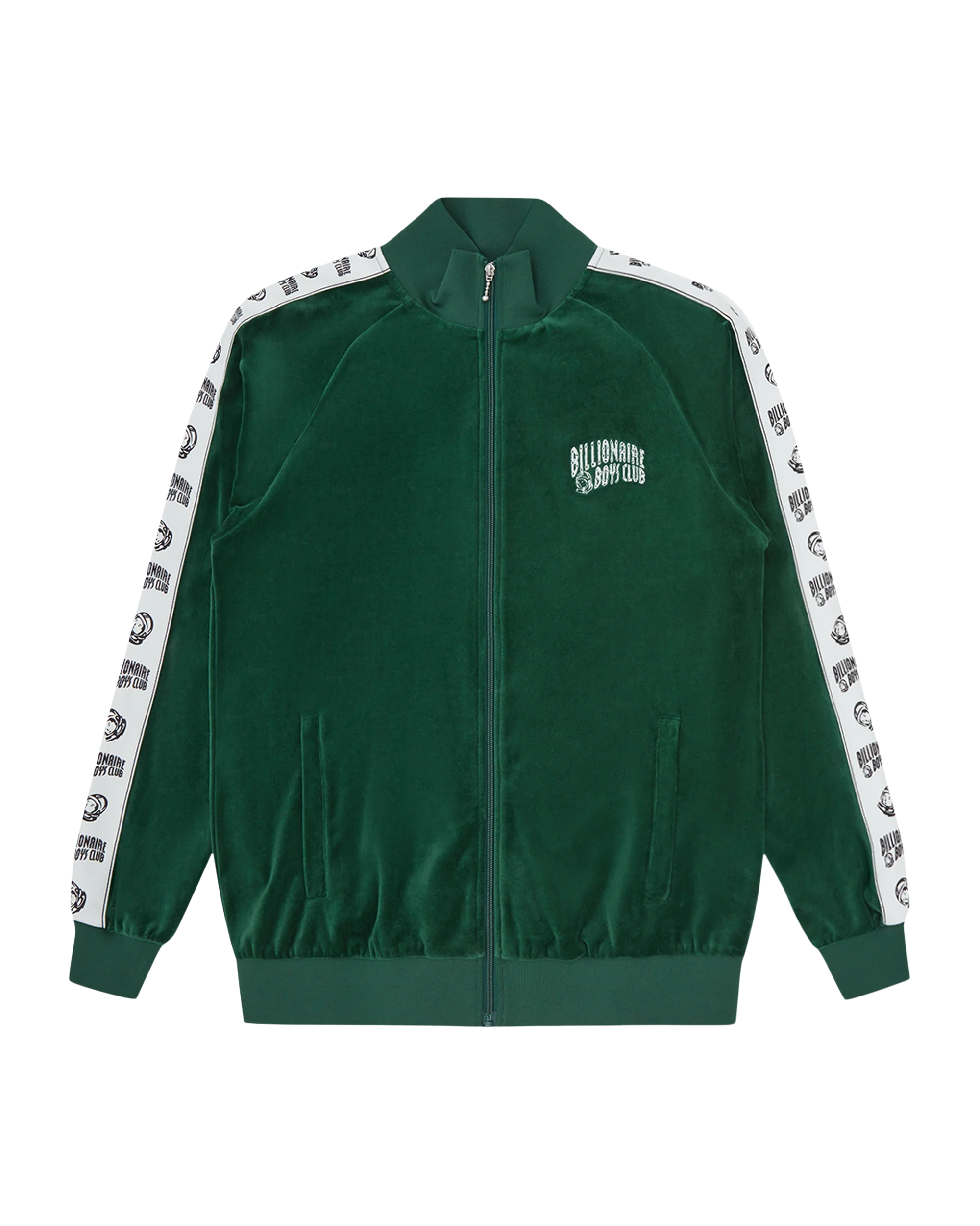 Small Arch Logo Taped Velour Track Top - Macdery