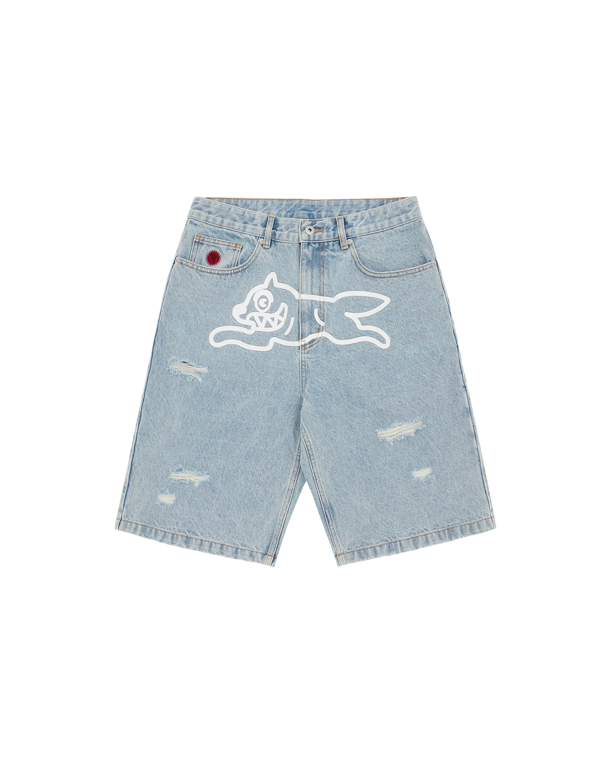 Running Dog Denim Shorts - Macdery