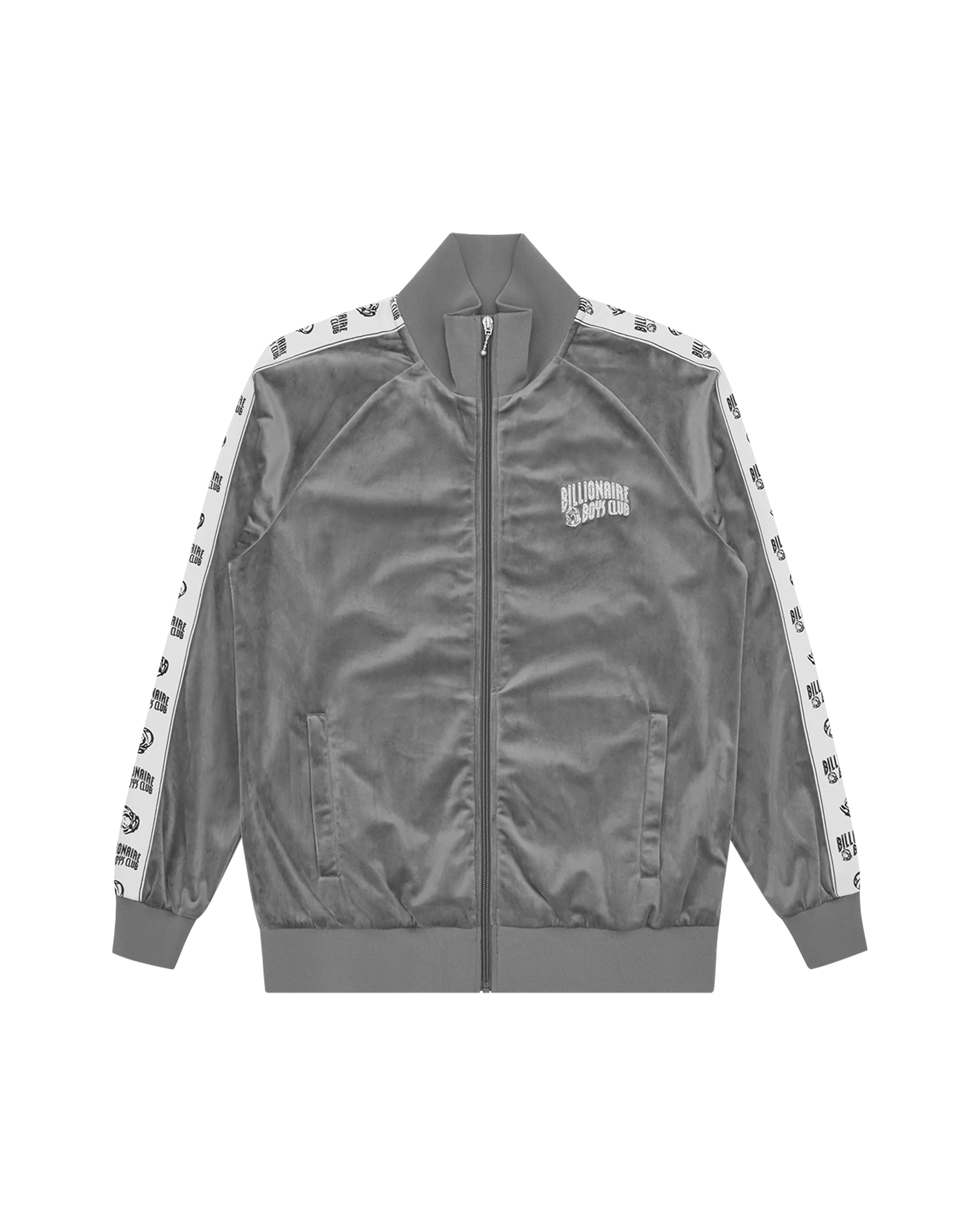 Small Arch Logo Taped Velour Track Top - Macdery