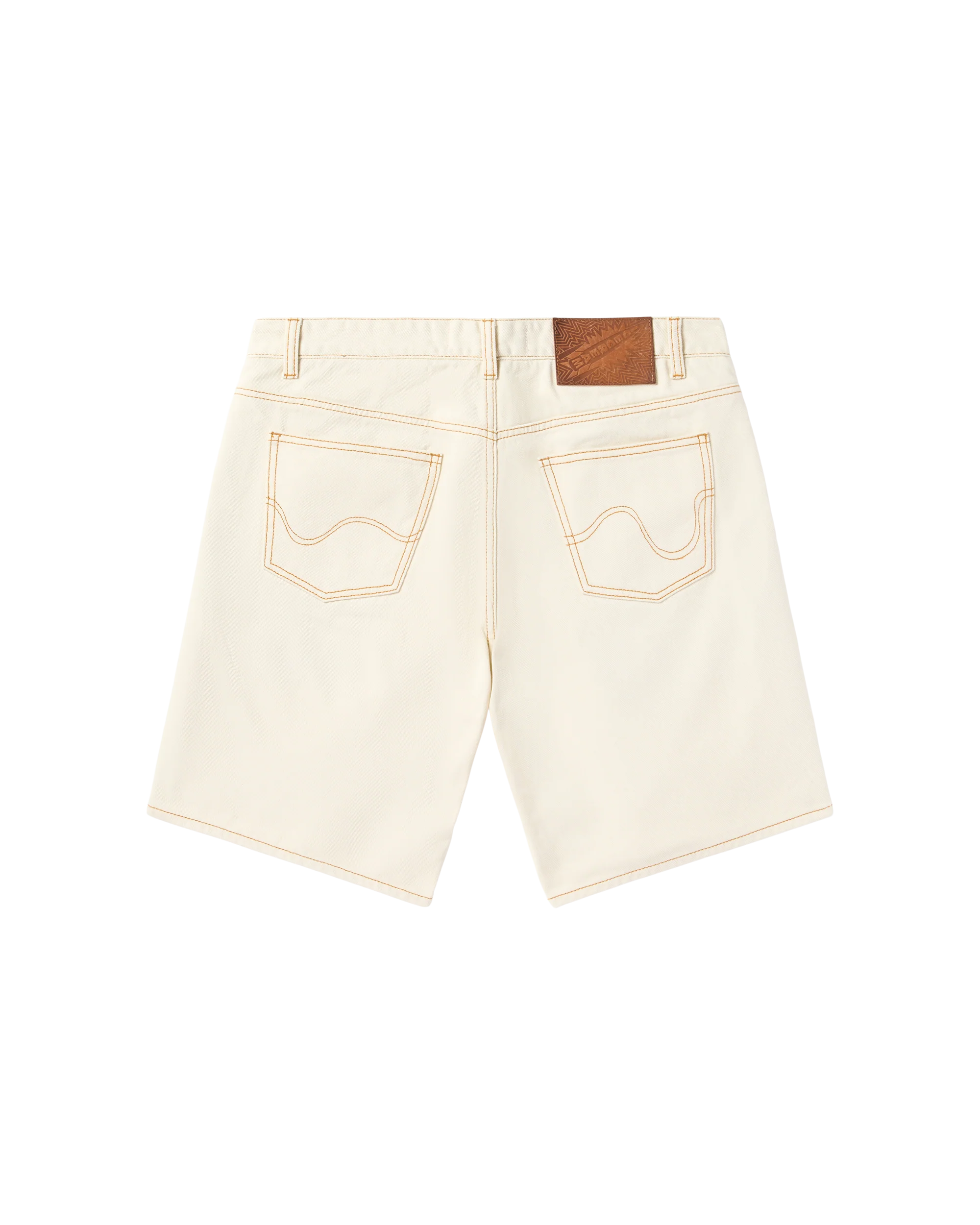 Cream Jean Shorts - Macdery