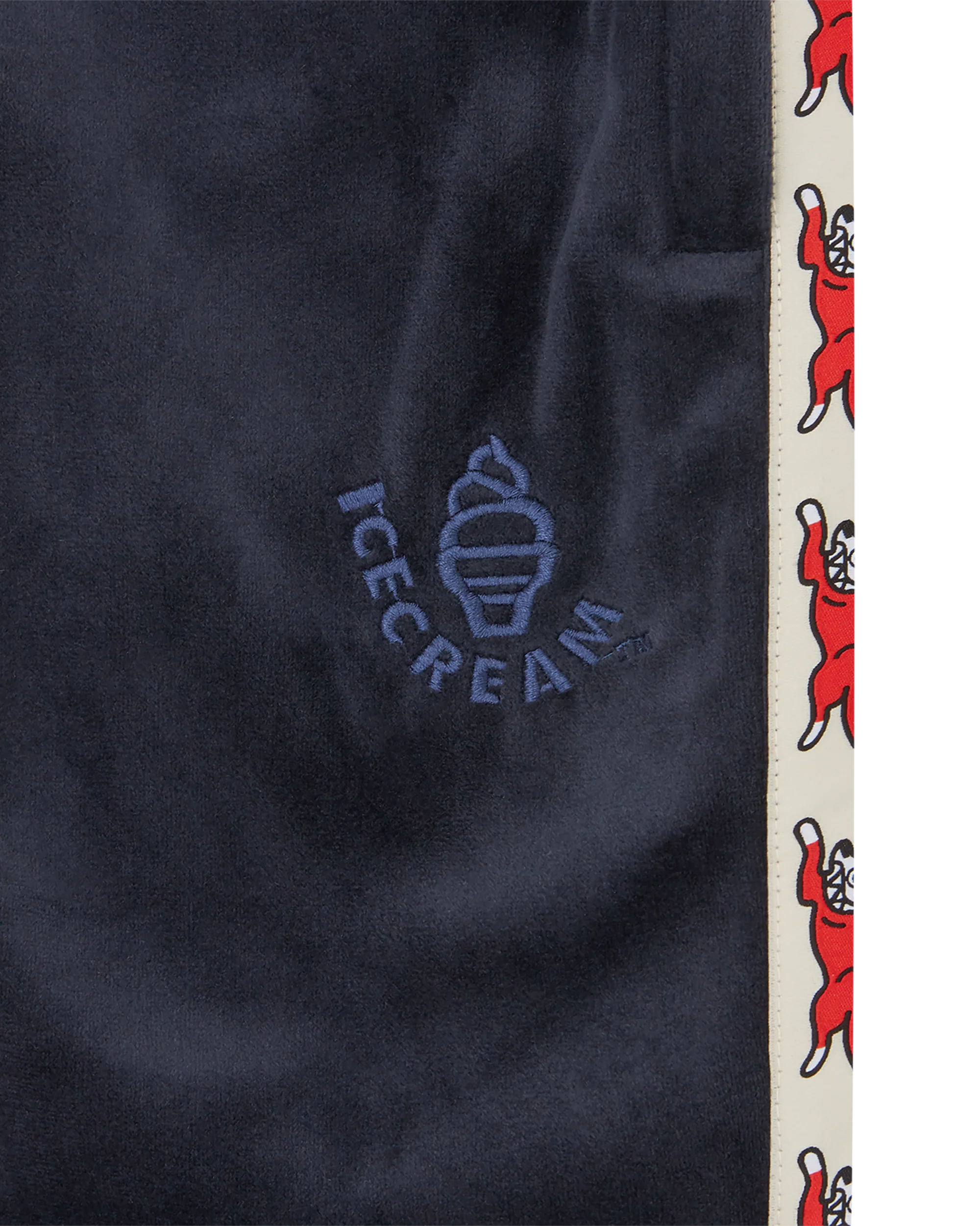 Running Dog Taped Velour Track Shorts - Macdery