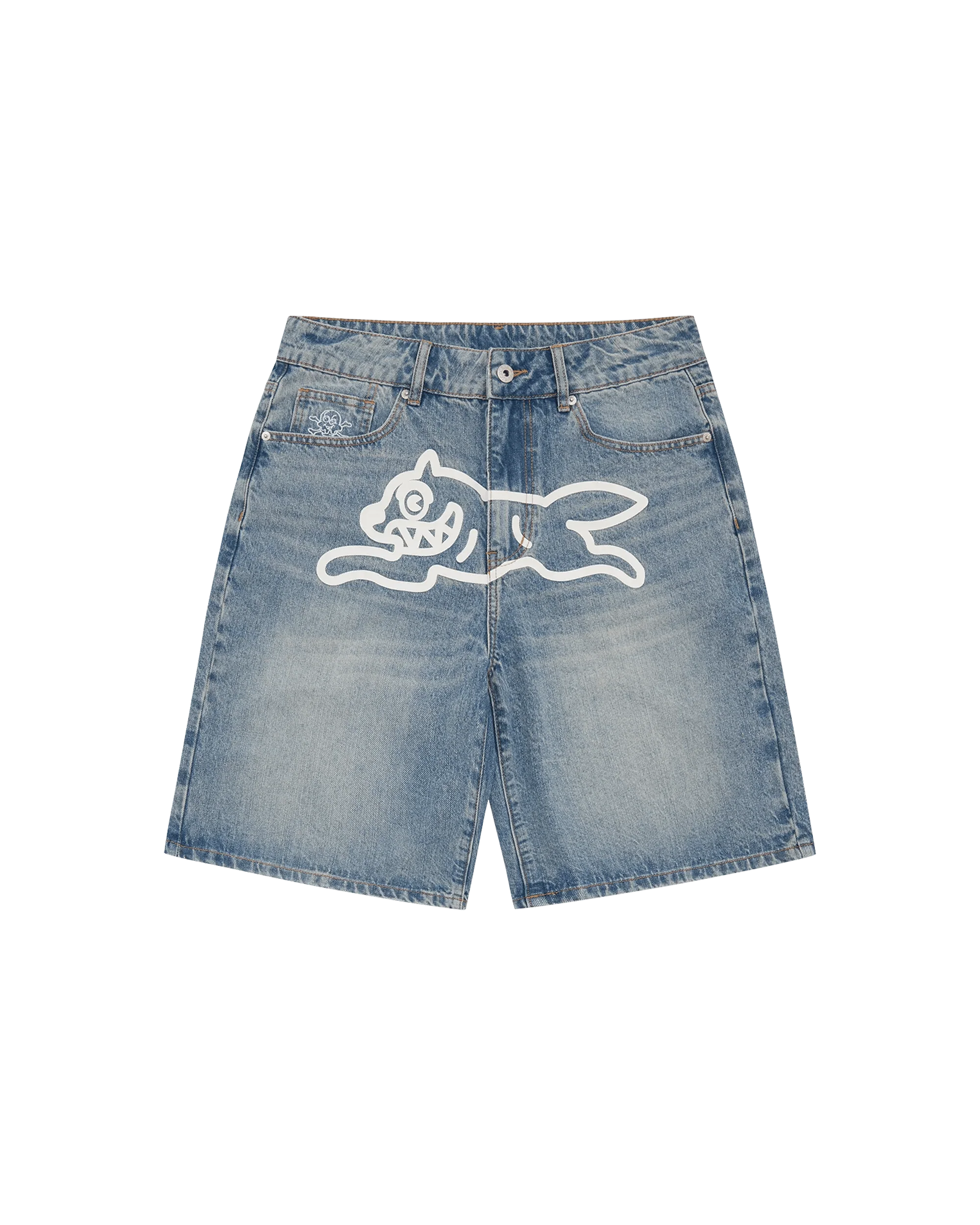 Running Dog Denim Shorts - Macdery