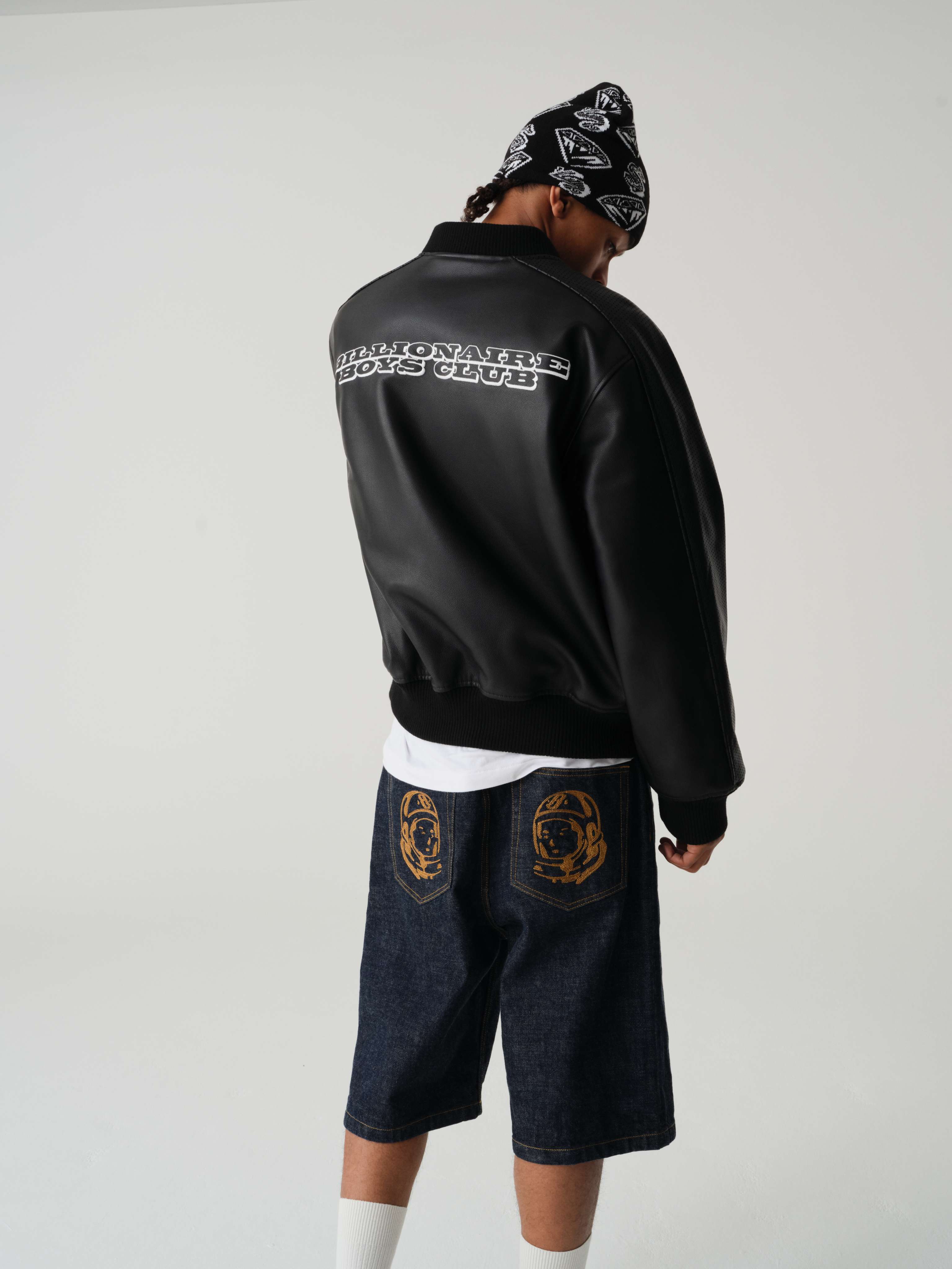 OG Astro Leather Bomber Jacket - Macdery