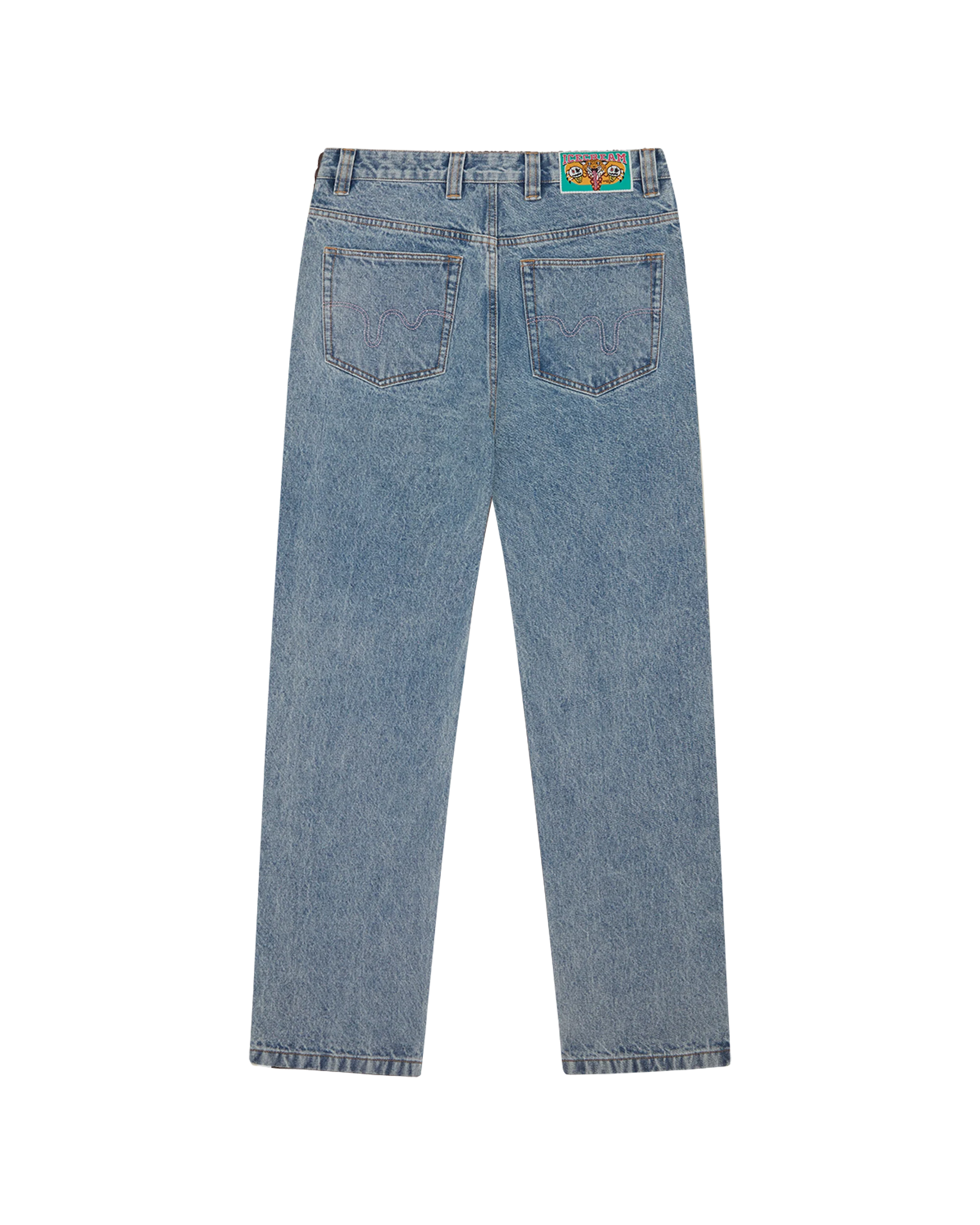 Running Dog Double Scoop Denim Pants - Macdery