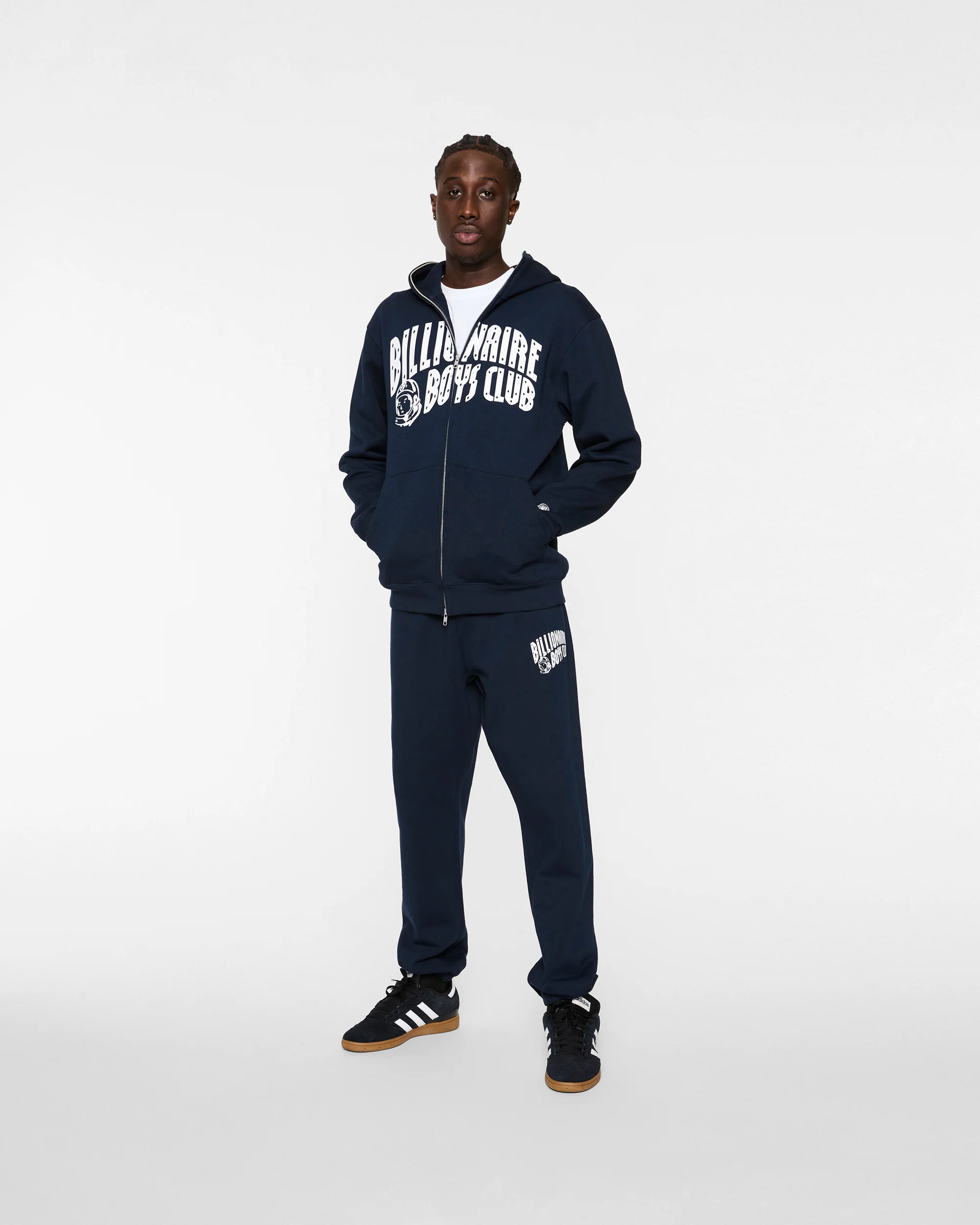 Classic Curve Logo Full Zip Hoodie - Macdery