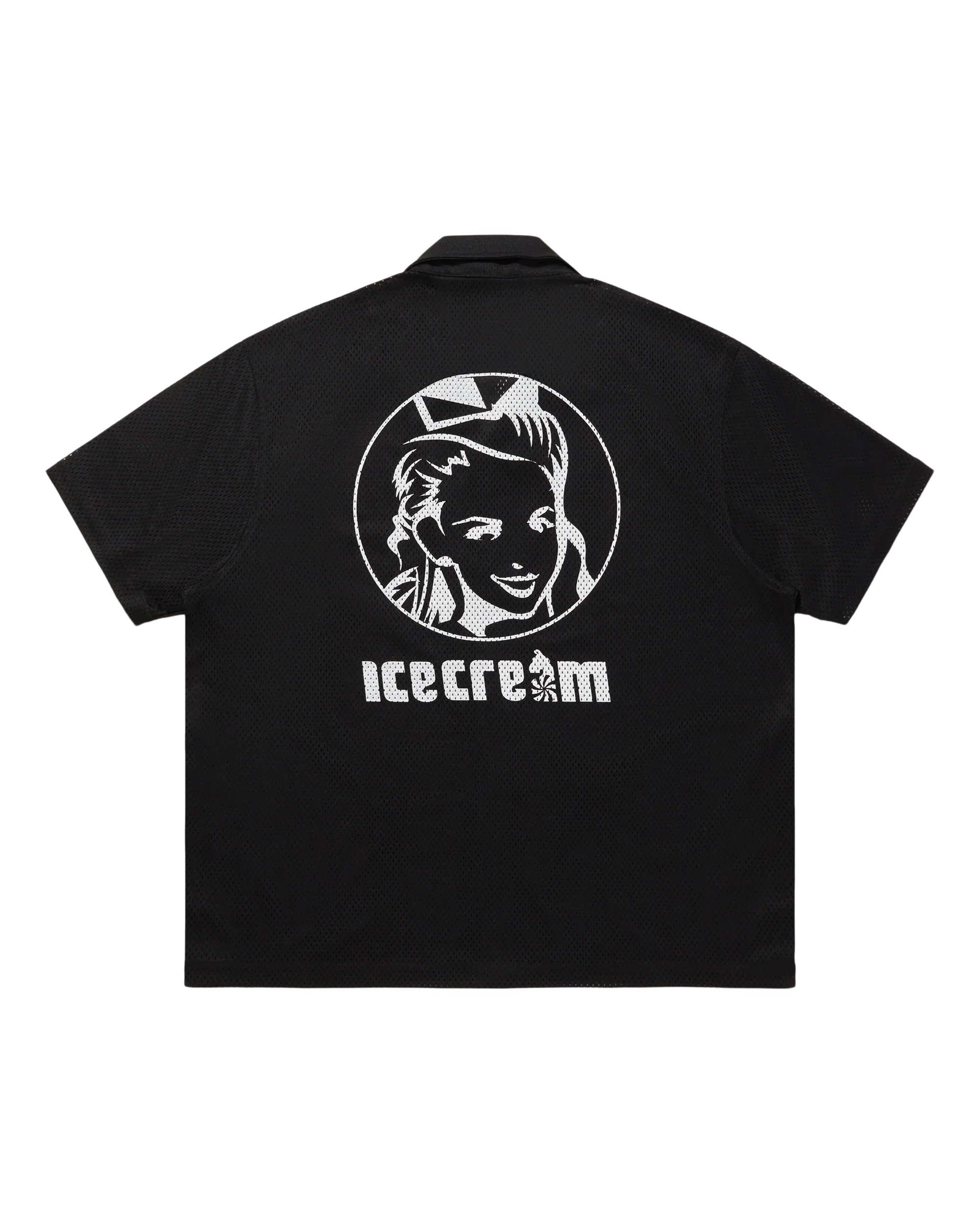 Open Collar Mesh SS Shirt - Macdery