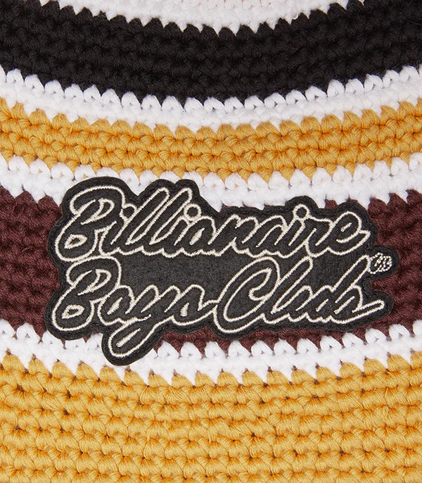 Crochet Stripe Bucket Hat - Macdery